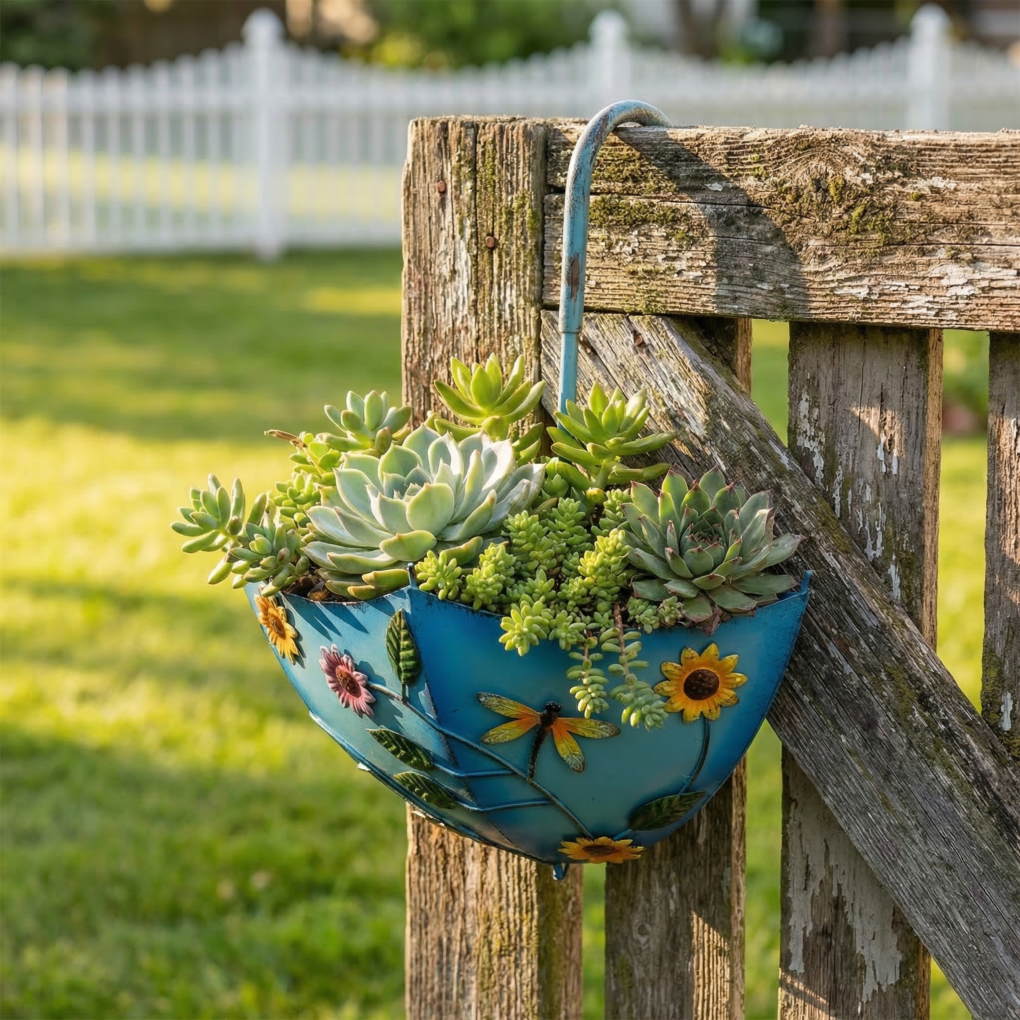 Umbrella-Shaped Wall Planter with Rotatable Handle & Drainage