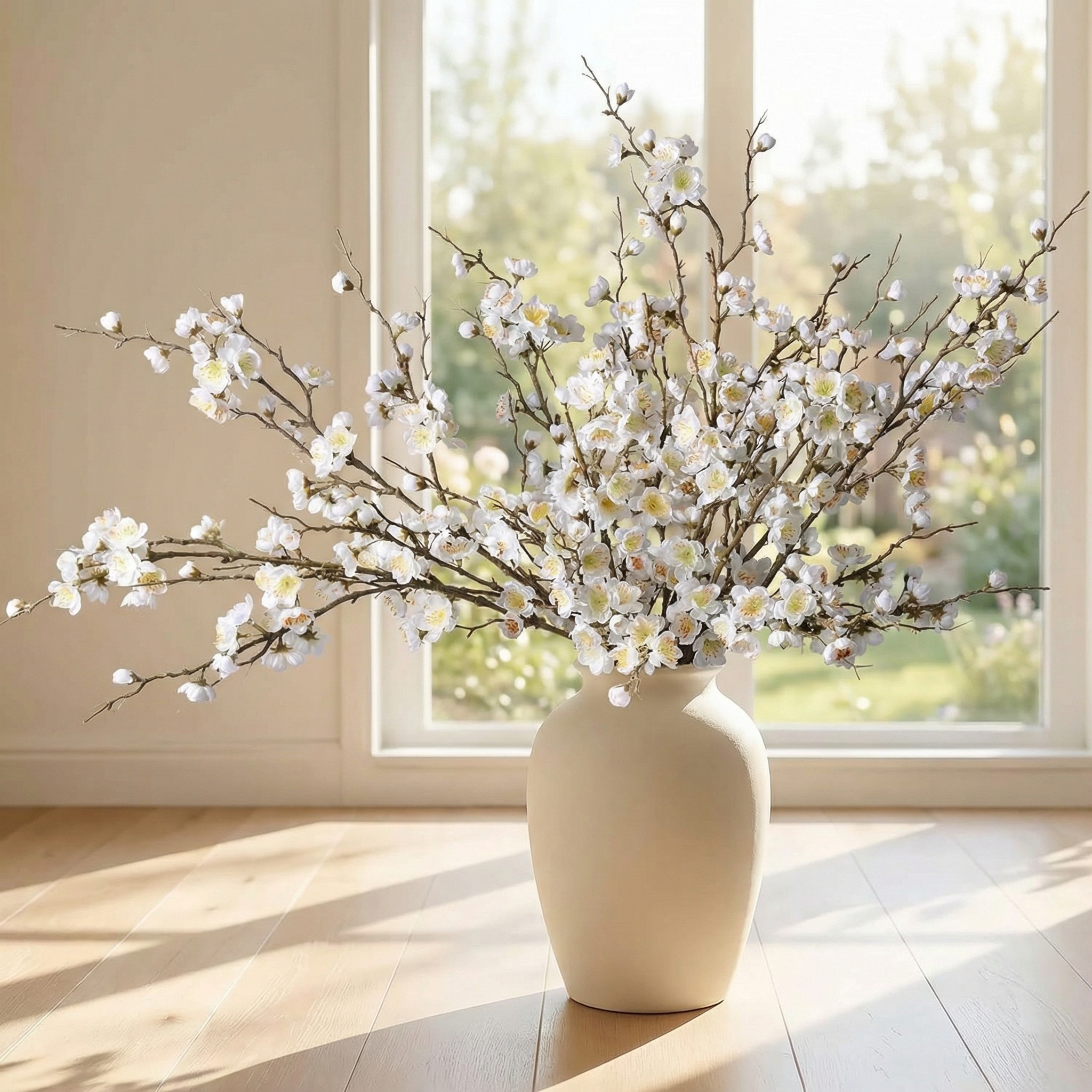 5PCS Artificial Cherry Blossom Branches Spring Indoor Decoration