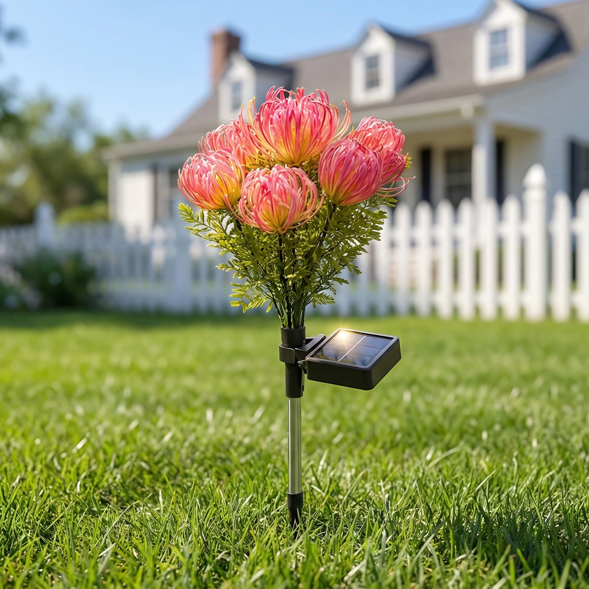 Set of  2 Outdoor Solar Lycoris Flower Garden Lights