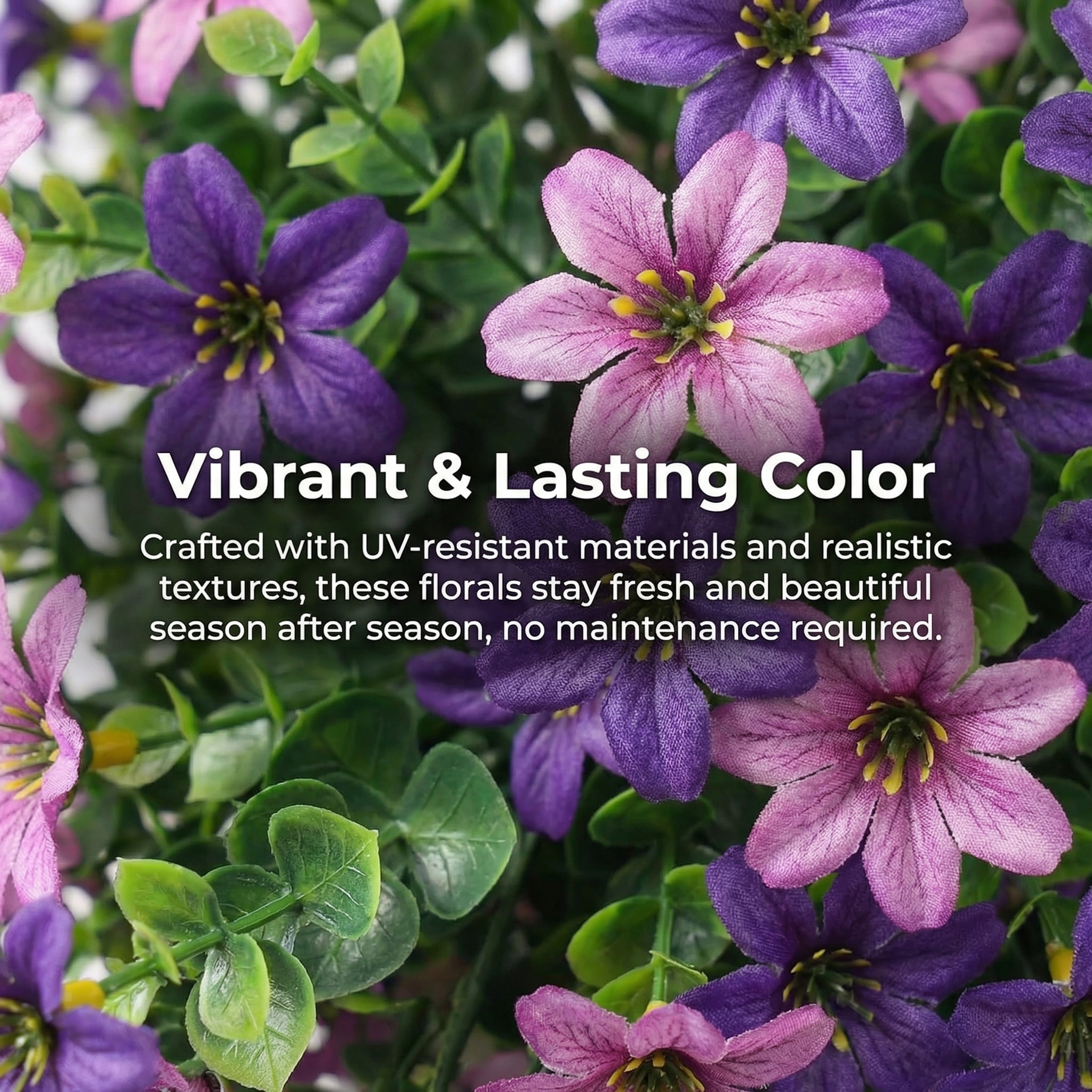 2 PCS Outdoor Cascading Daisy & Eucalyptus Florals – UV Resistant Hanging Faux Flower Bundles