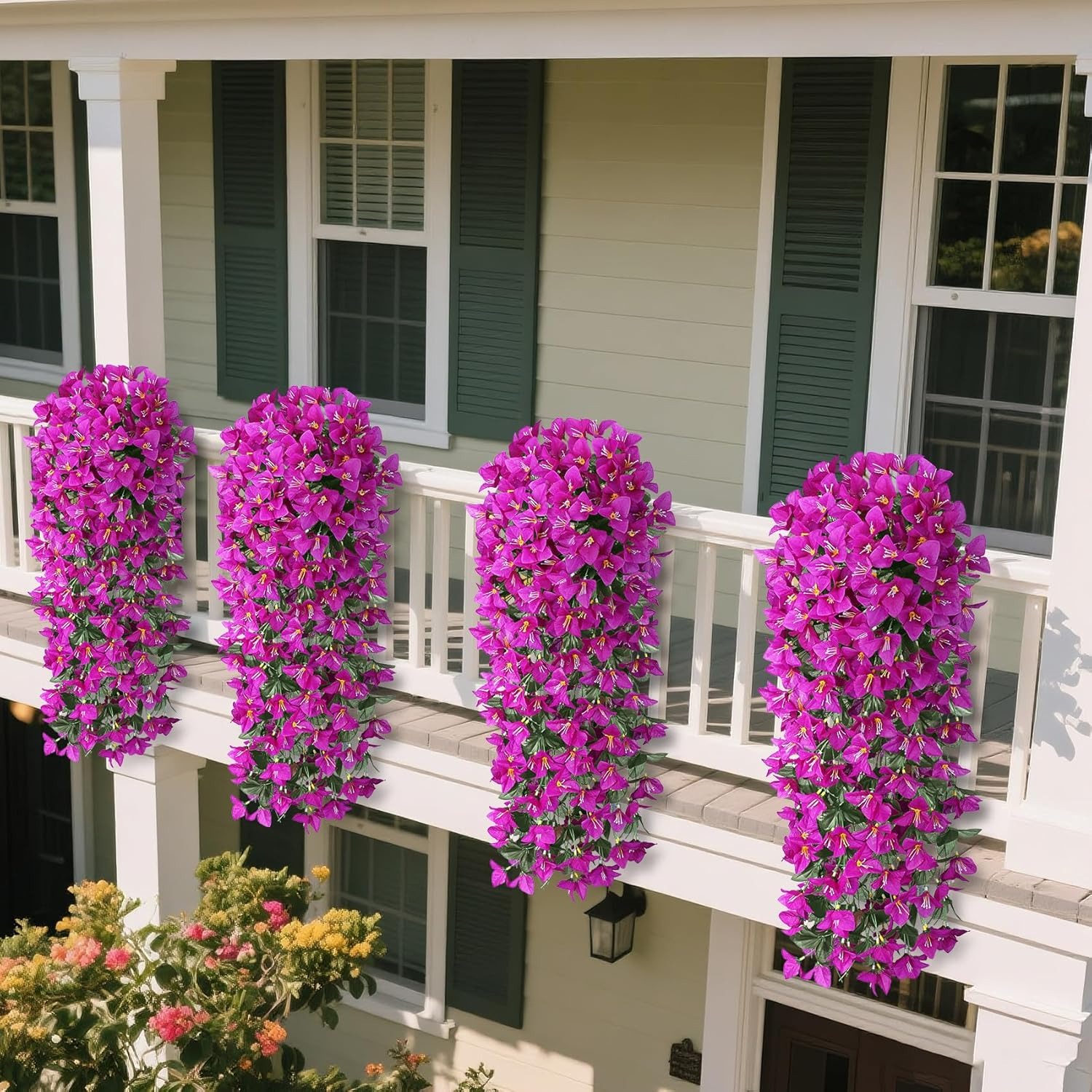 Artificial Bougainvillea Flowers – Realistic Faux Bougainvillea Vine for Outdoor & Indoor Decoration