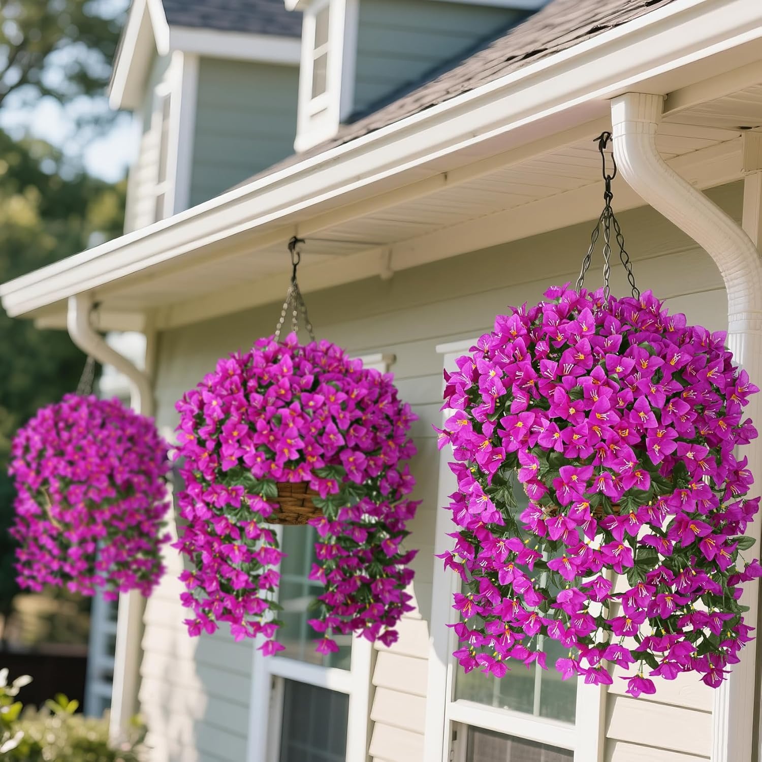 Artificial Bougainvillea Flowers – Realistic Faux Bougainvillea Vine for Outdoor & Indoor Decoration