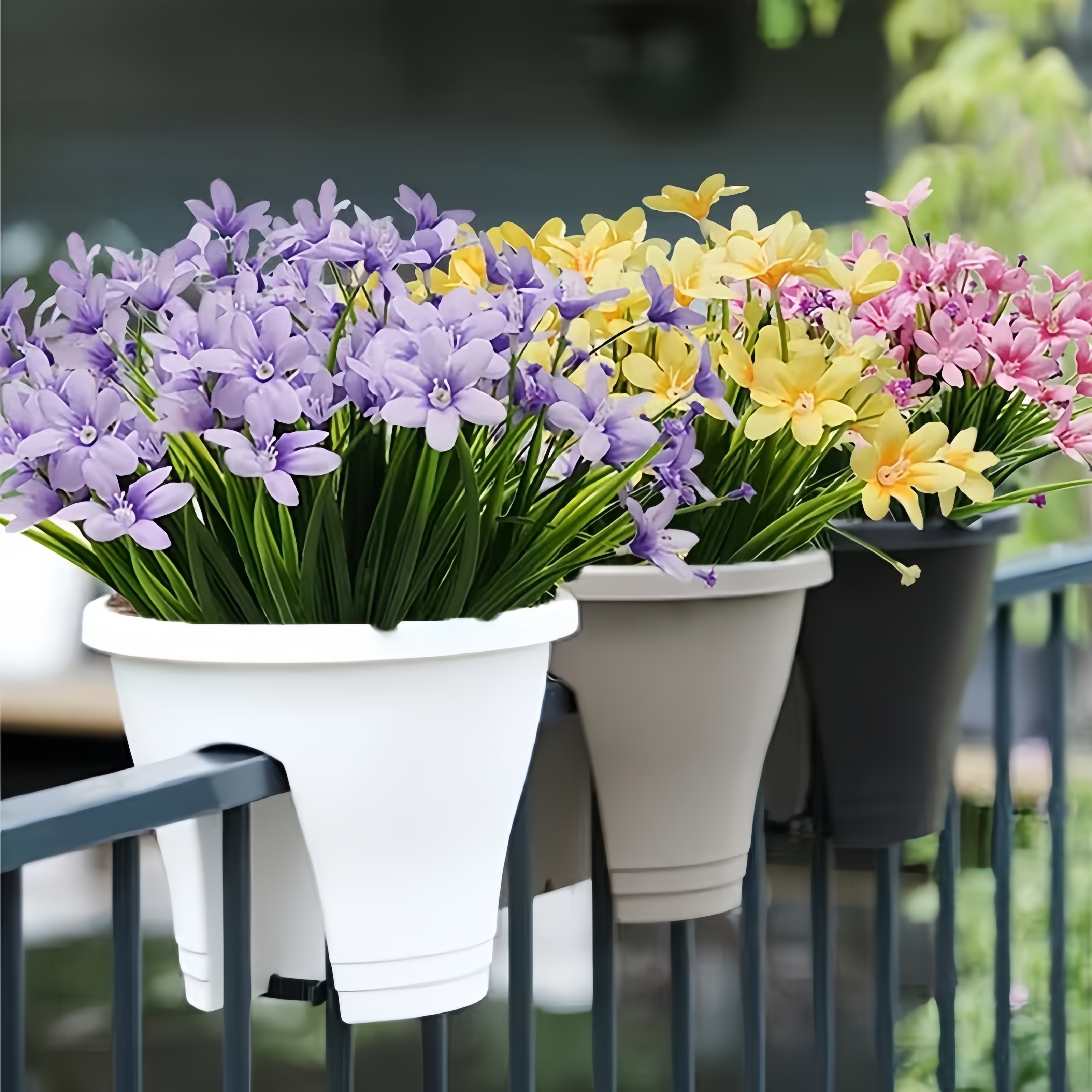 Bring instant spring charm to your space with these beautifully crafted artificial daffodil bouquets. Designed with vibrant colors and delicate petal details, each bundle looks incredibly real—without the need for watering or maintenance.  Whether placed