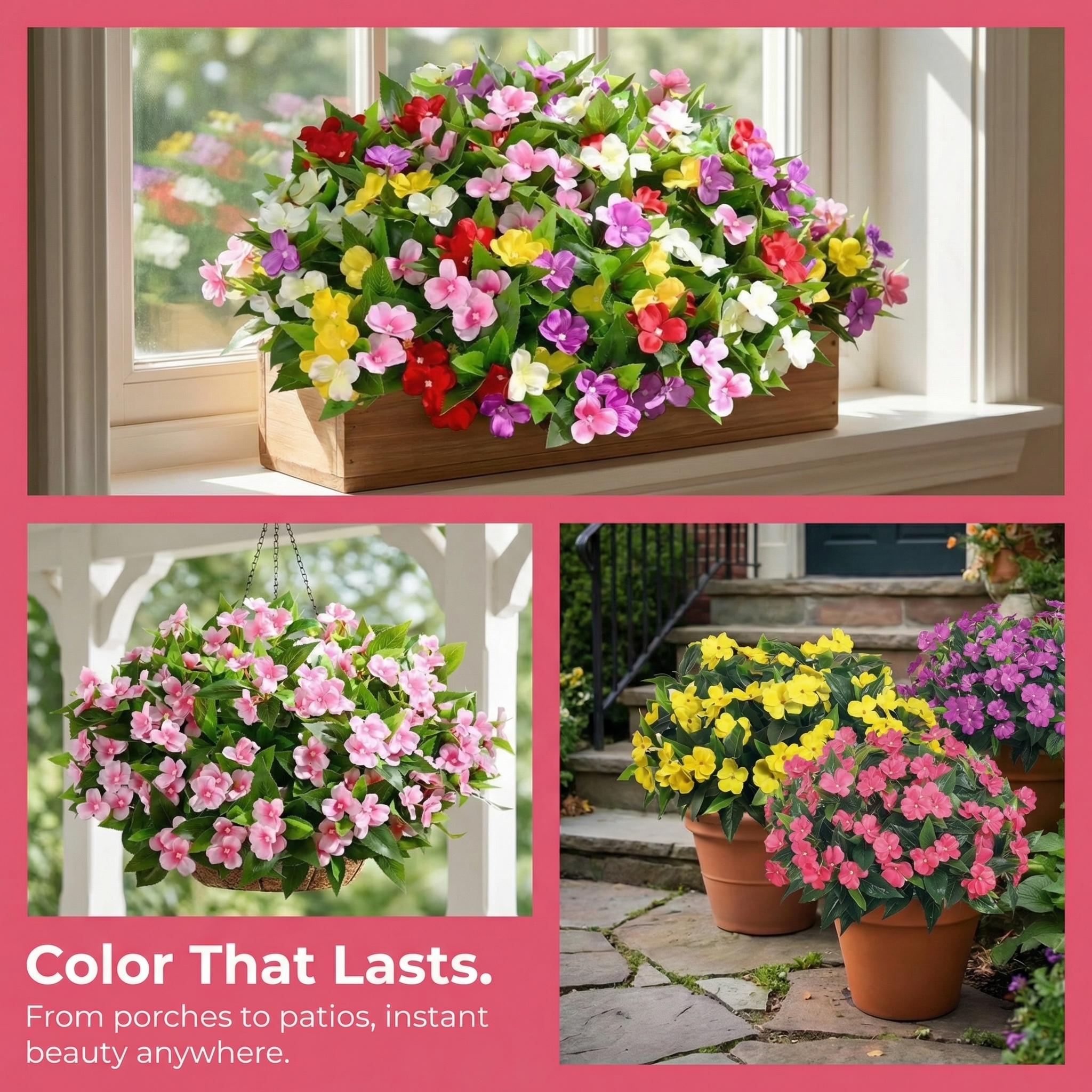 5 PCS UV-Resistant Artificial Flowers Suitable for Outdoors