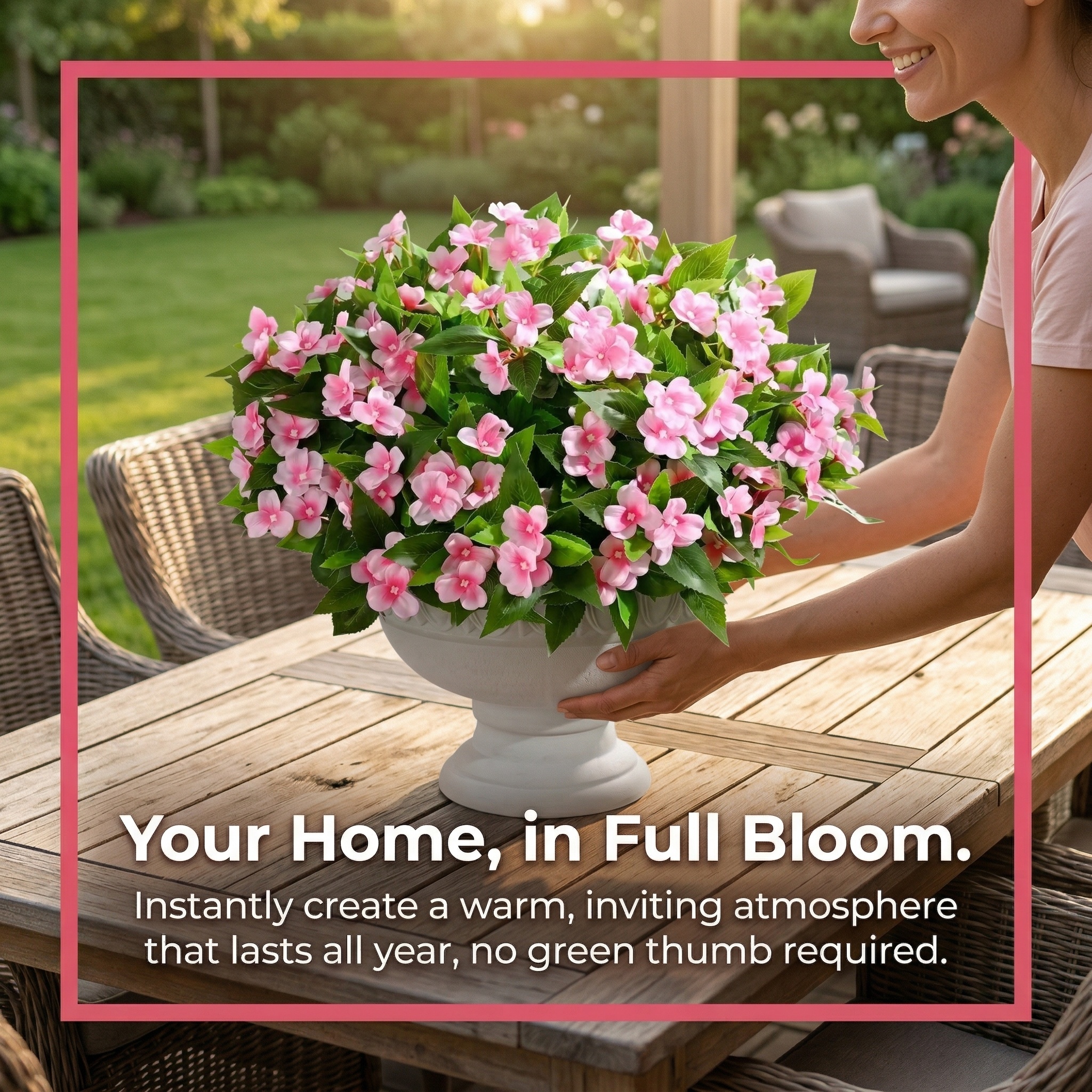 5 PCS UV-Resistant Artificial Flowers Suitable for Outdoors