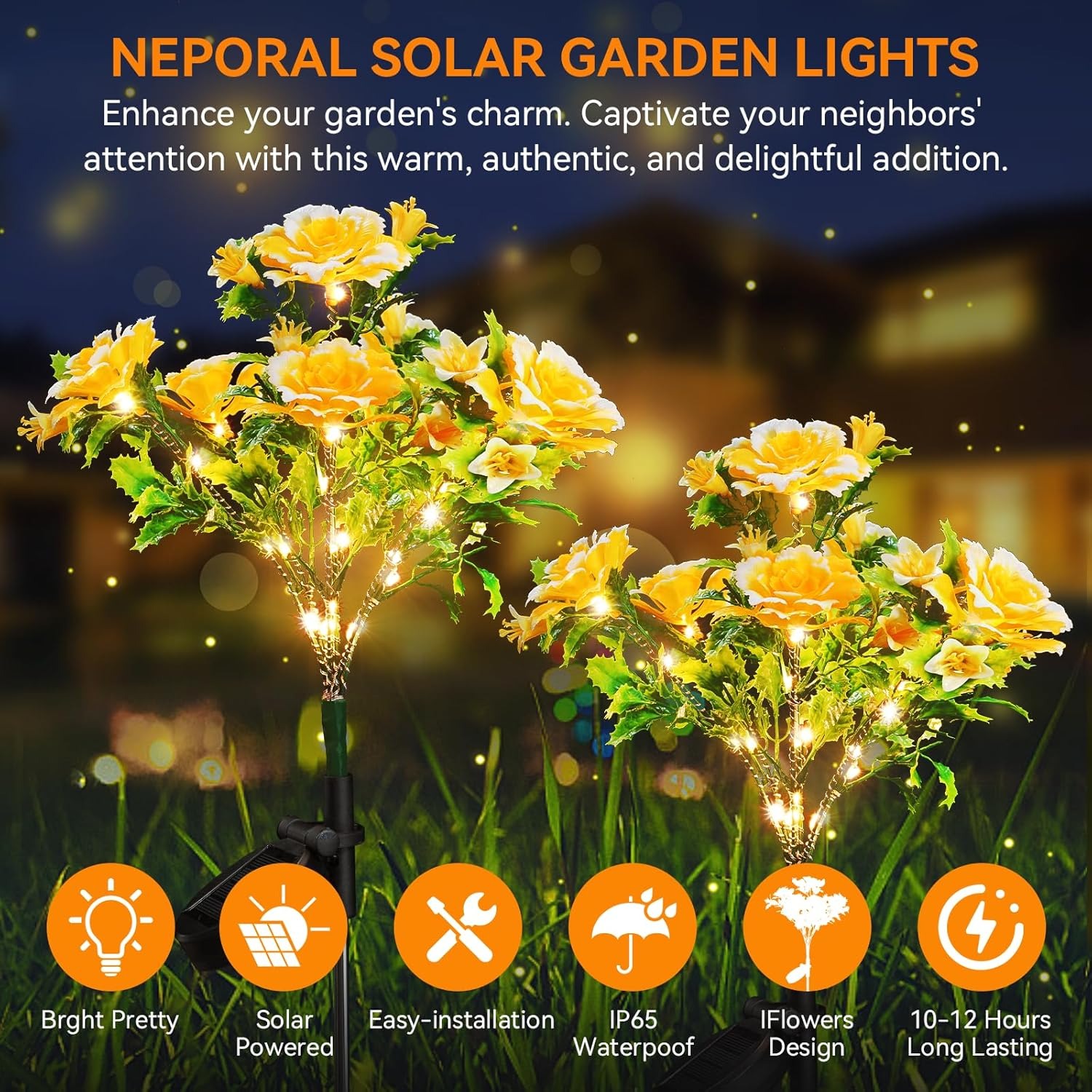 Carnation Flowers Garden Solar StakeLight