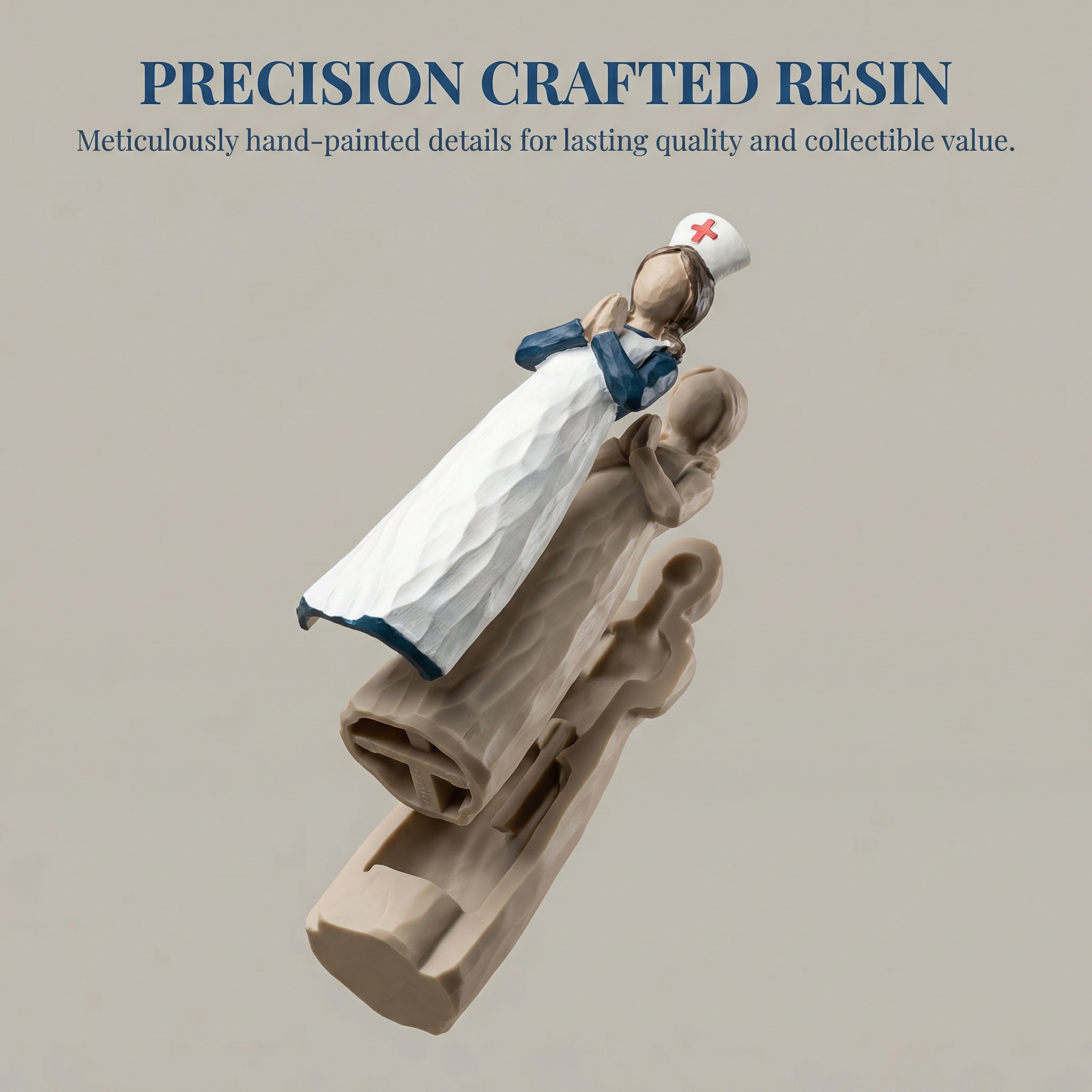 Hand-Painted Resin Angel Nurse Statue – Inspirational Nurse Figurine for Appreciation, Care & Hope