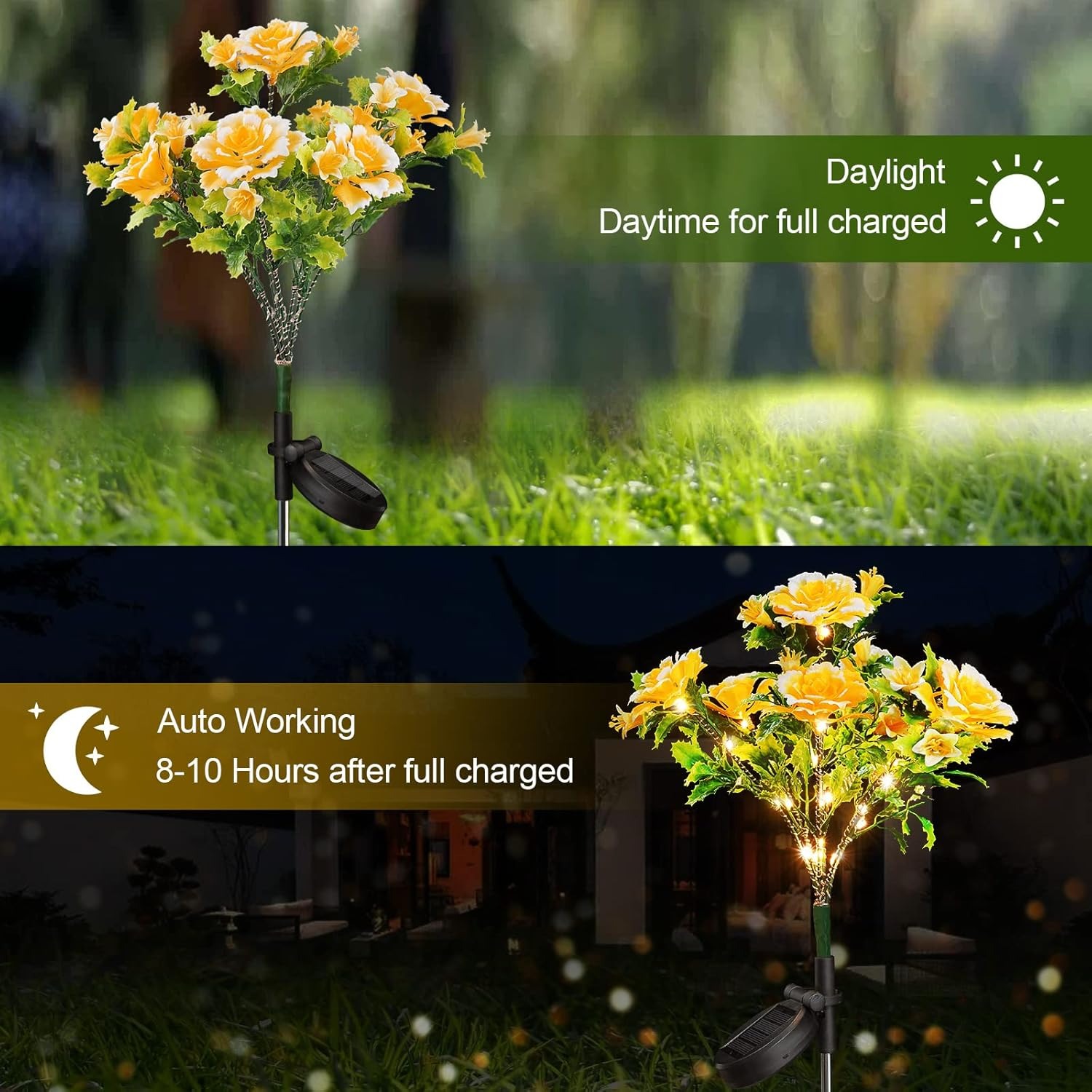 Carnation Flowers Garden Solar StakeLight