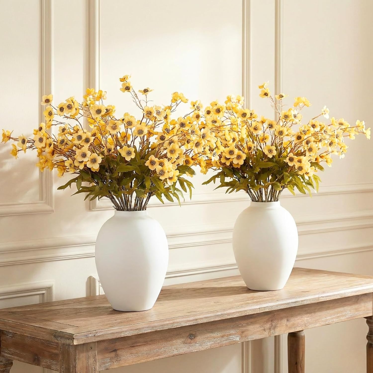 5 Stems Realistic Wildflowers Artificial Long Floral Stems