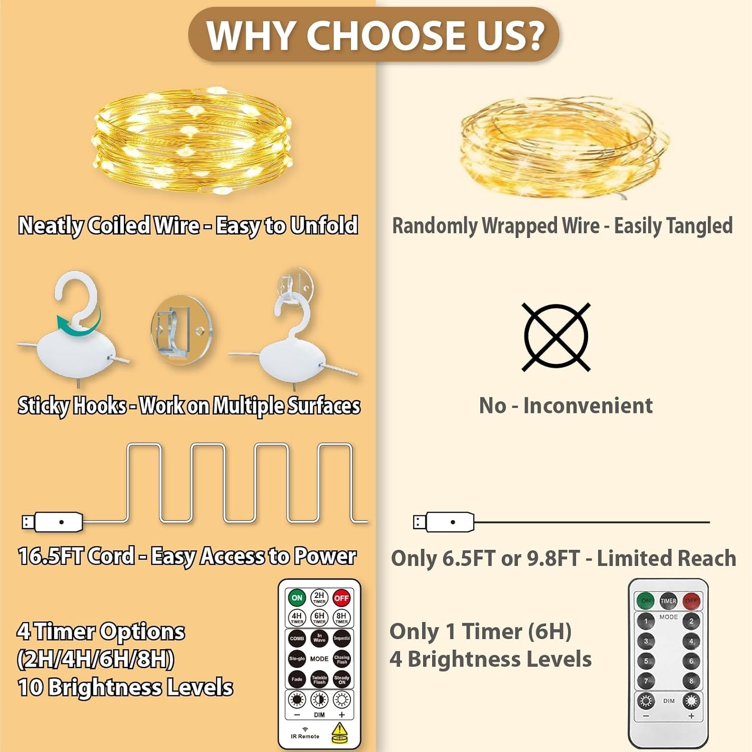 🎄Early Christmas Sale🔥Fairy String Hanging  Curtain Lights with Remote