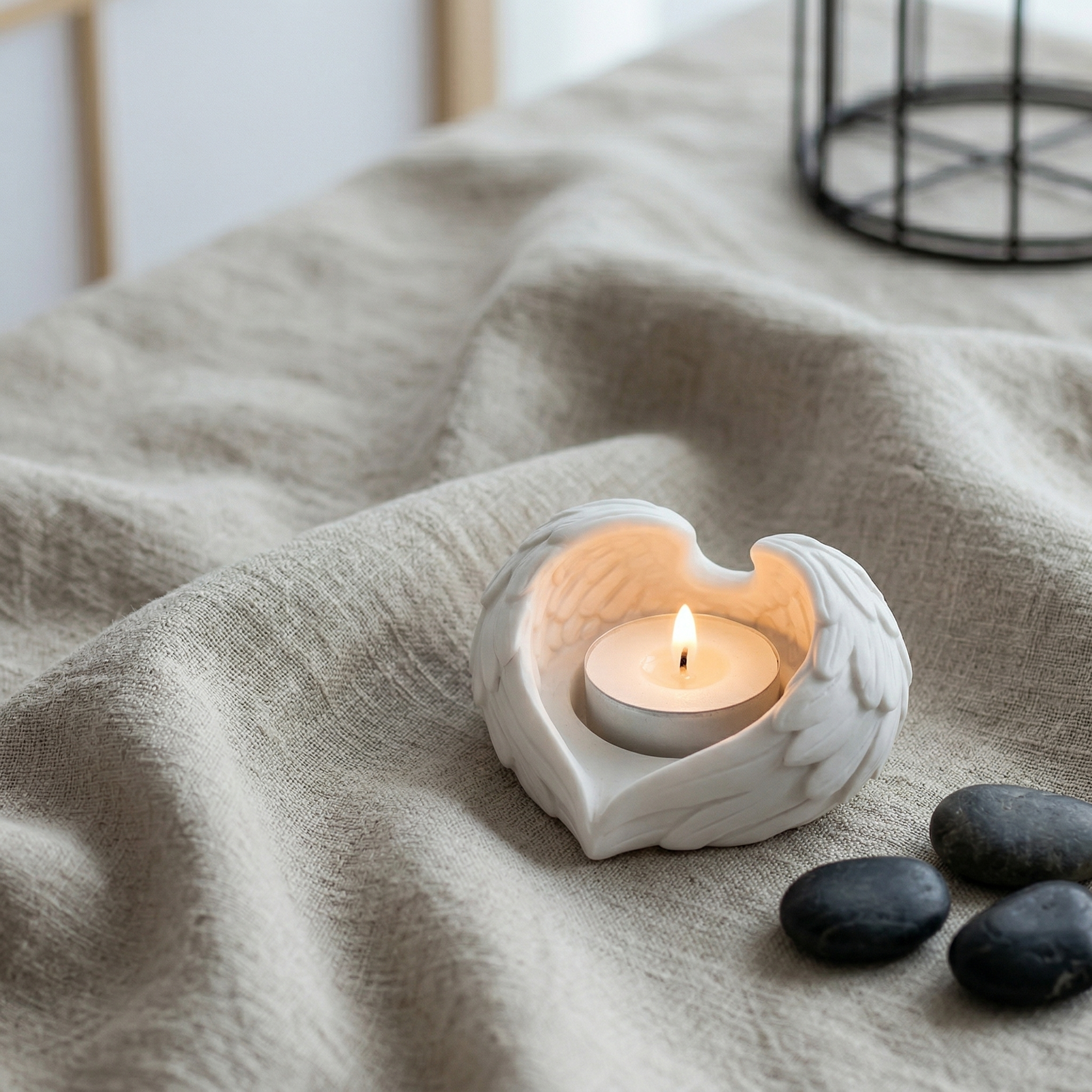 Angel Wings Candle Holder – Cozy Tealight Decor for a Warm, Peaceful Home