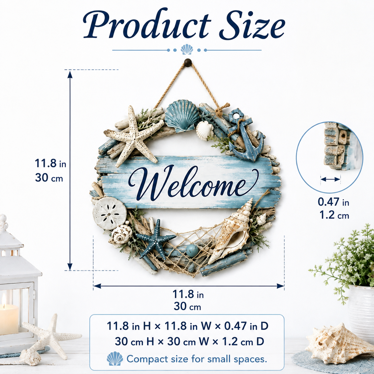 Lighted Coastal Welcome Sign 