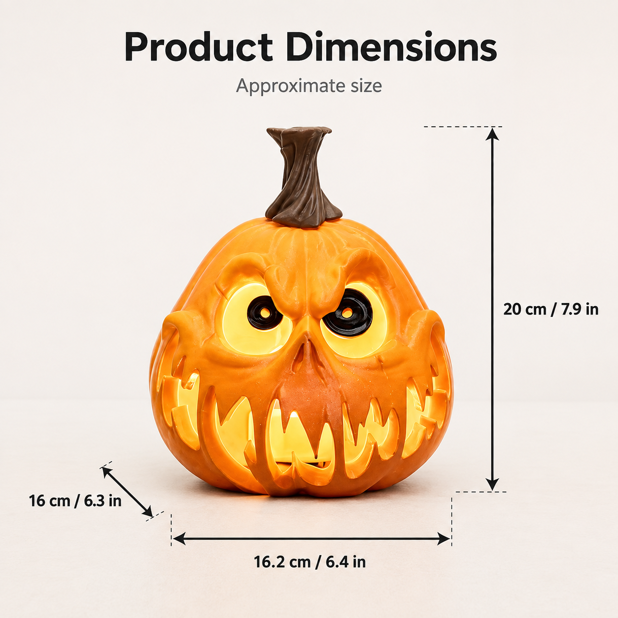 Lighted Halloween Pumpkin Tabletop Decor