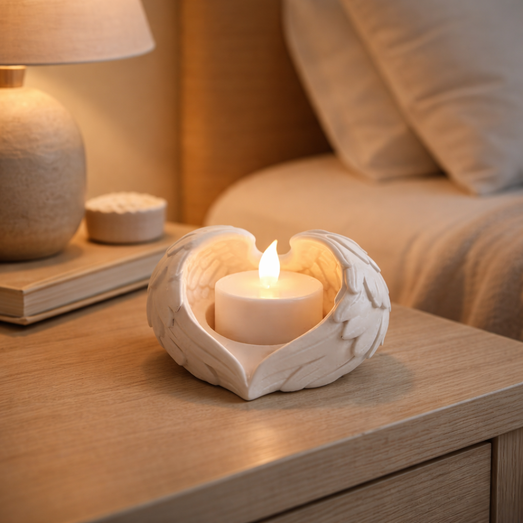 Angel Wings Candle Holder – Cozy Tealight Decor for a Warm, Peaceful Home