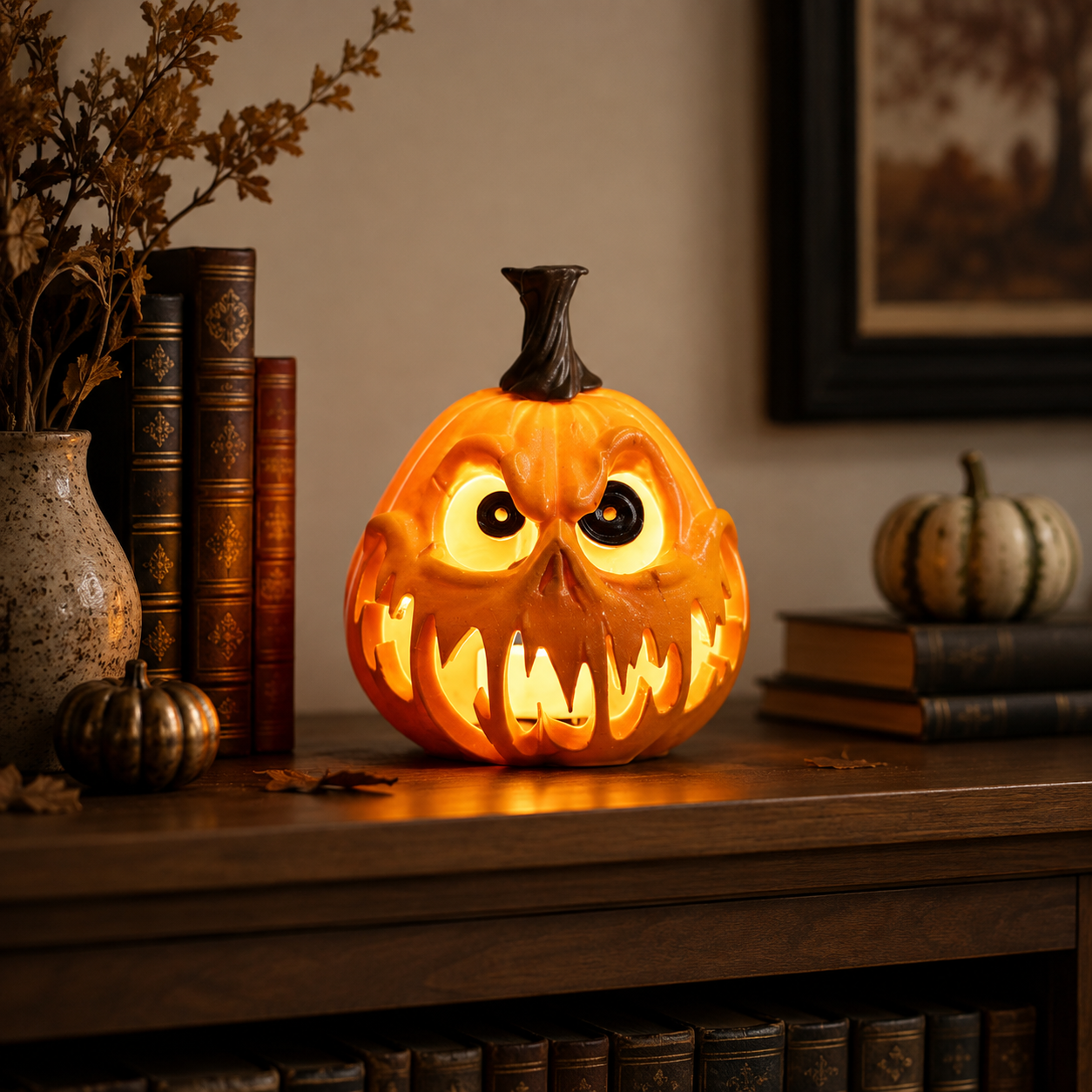 Lighted Halloween Pumpkin Tabletop Decor
