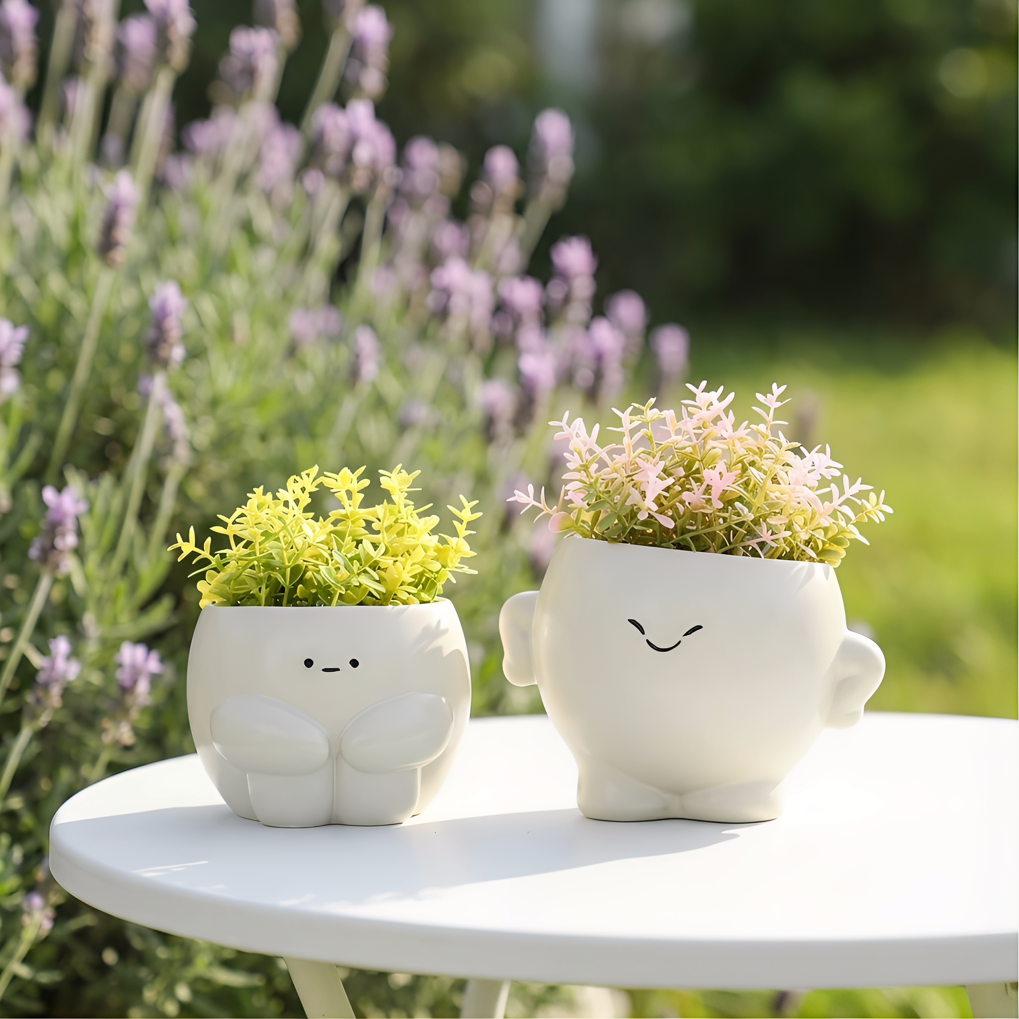 Cute Emotional Planter – Adorable Cartoon Flower Pot for Succulents & Small Plants