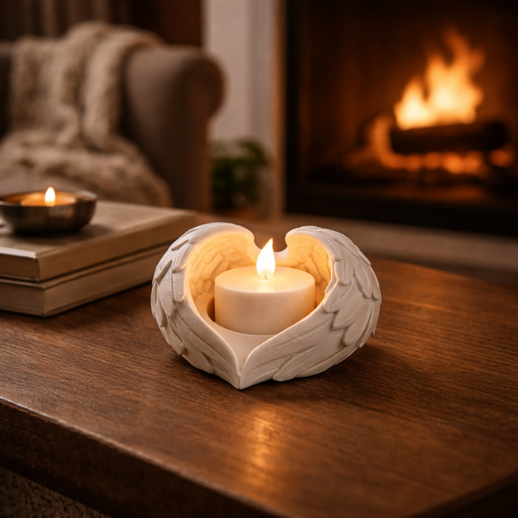 Angel Wings Candle Holder – Cozy Tealight Decor for a Warm, Peaceful Home