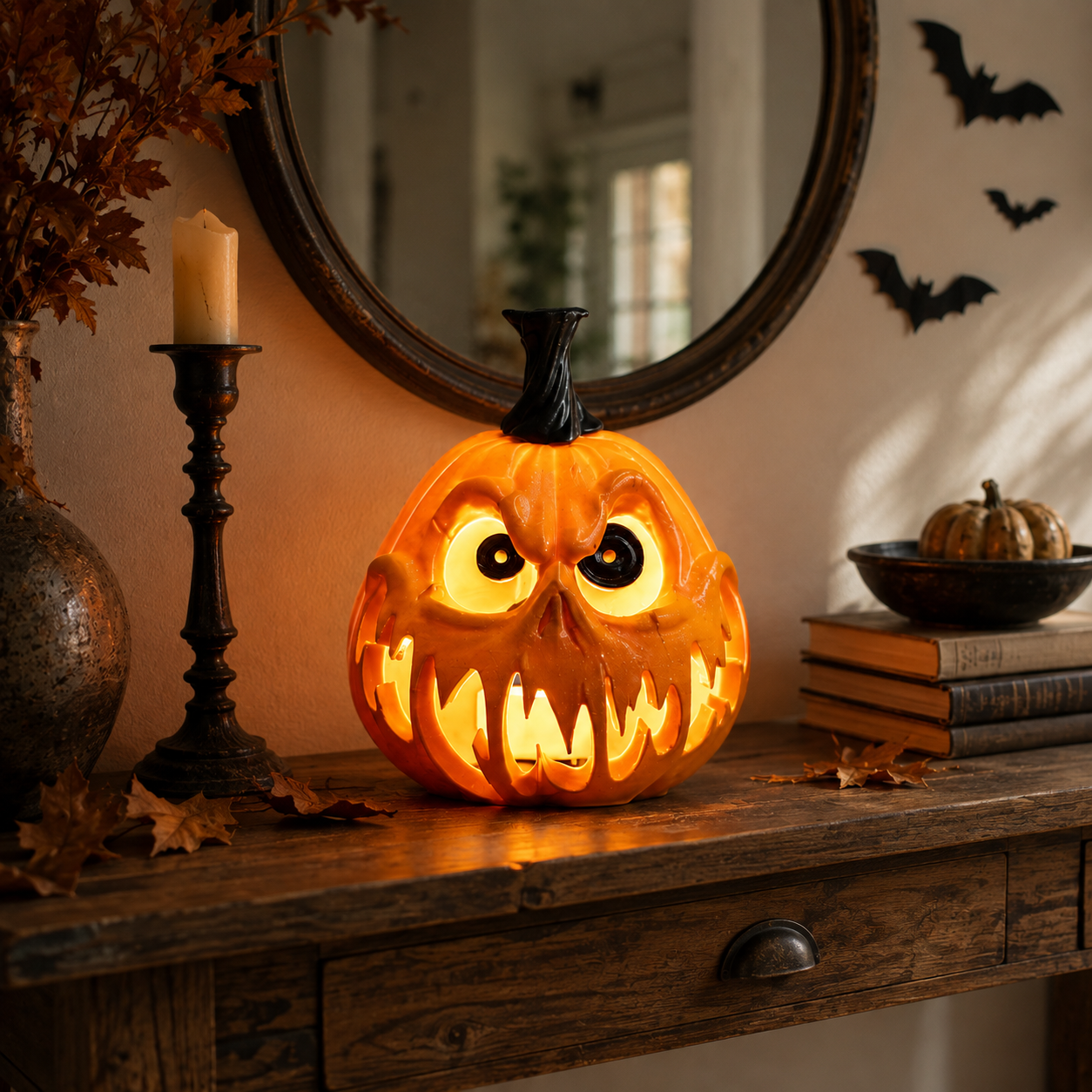 Lighted Halloween Pumpkin Tabletop Decor