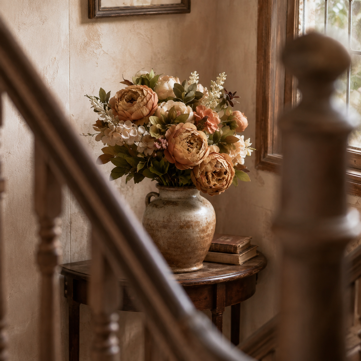 Vintage Artificial Peony Flower Stem