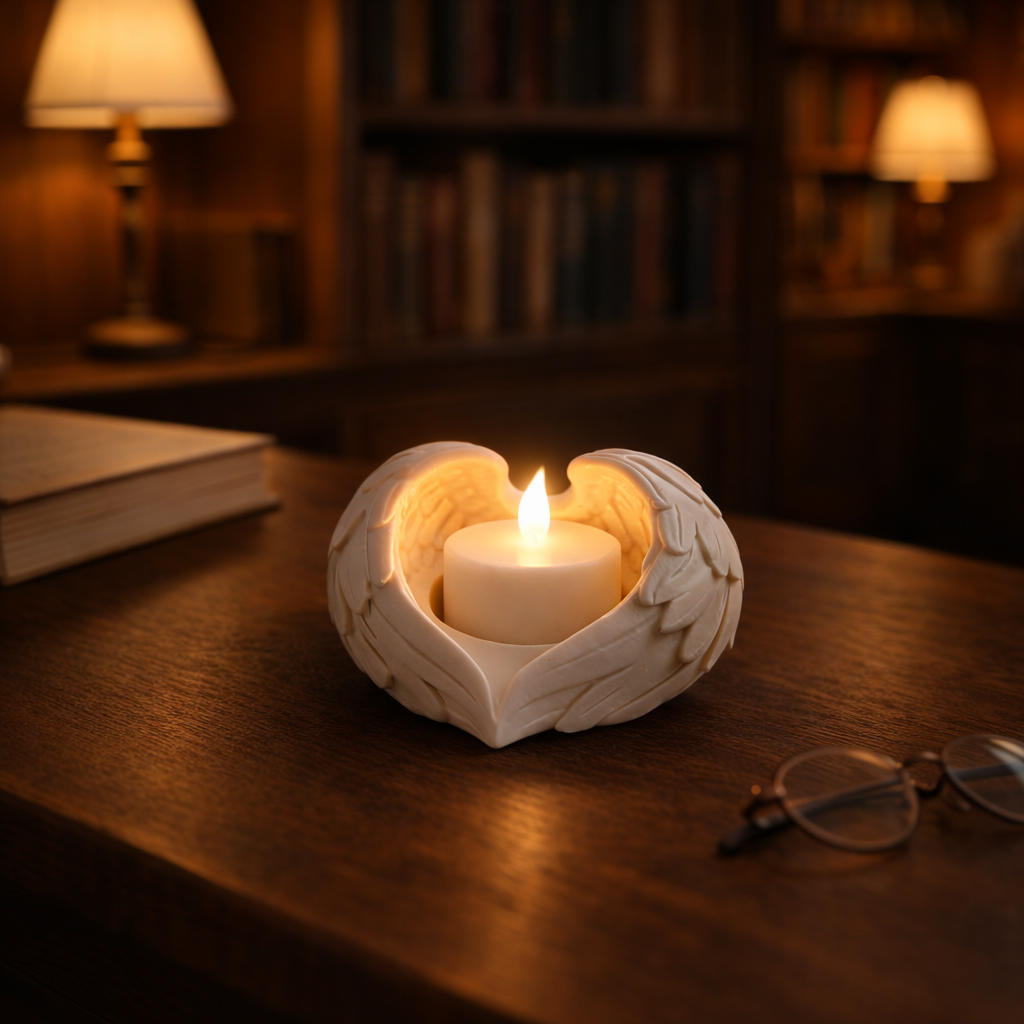Angel Wings Candle Holder – Cozy Tealight Decor for a Warm, Peaceful Home