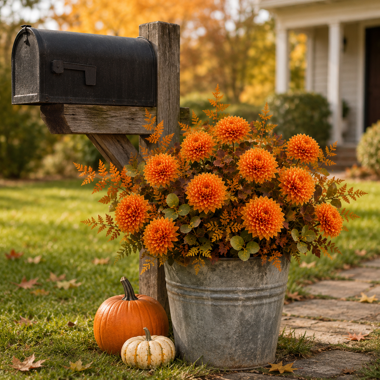 6-Pack Artificial Fall Flowers for Outdoor