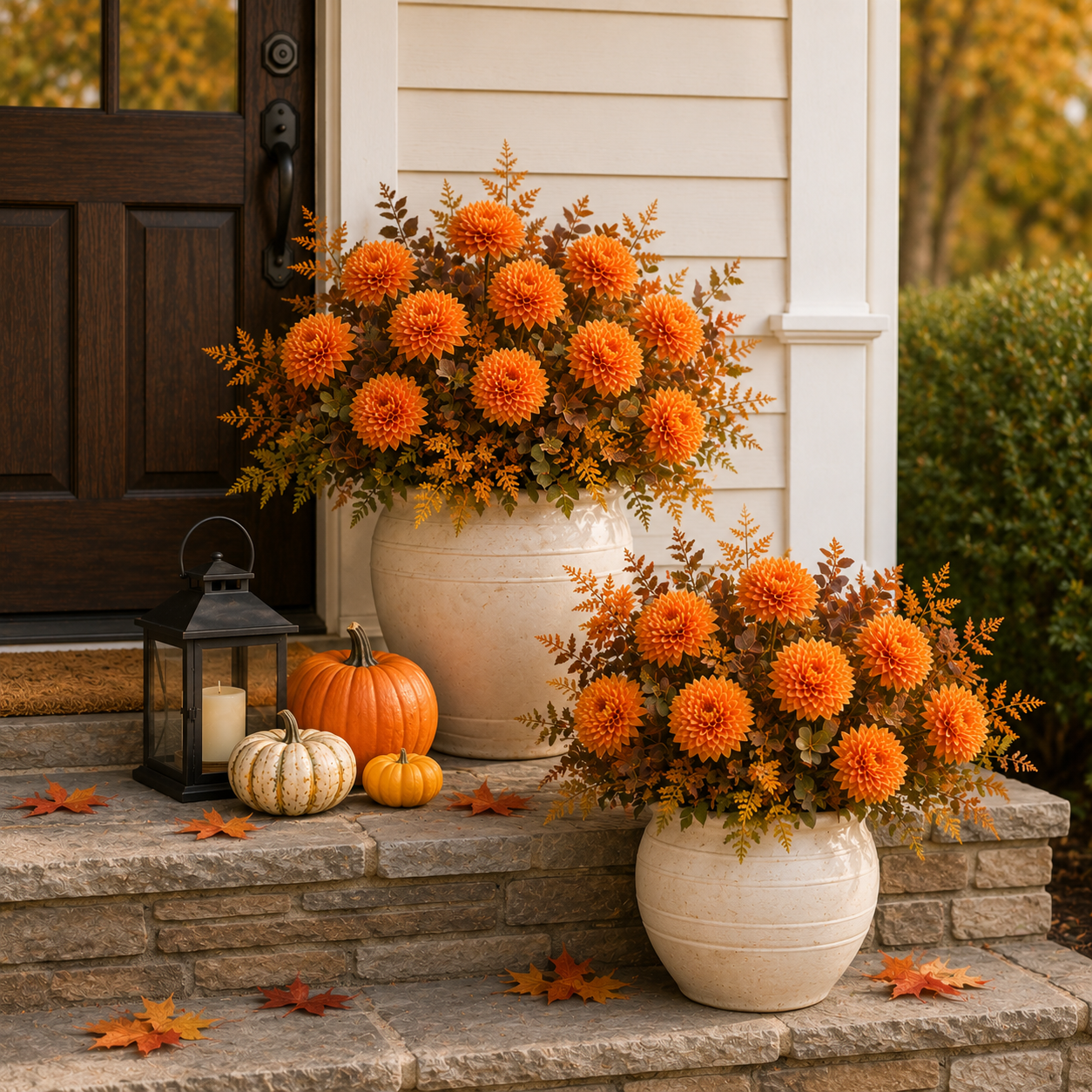 6-Pack Artificial Fall Flowers for Outdoor