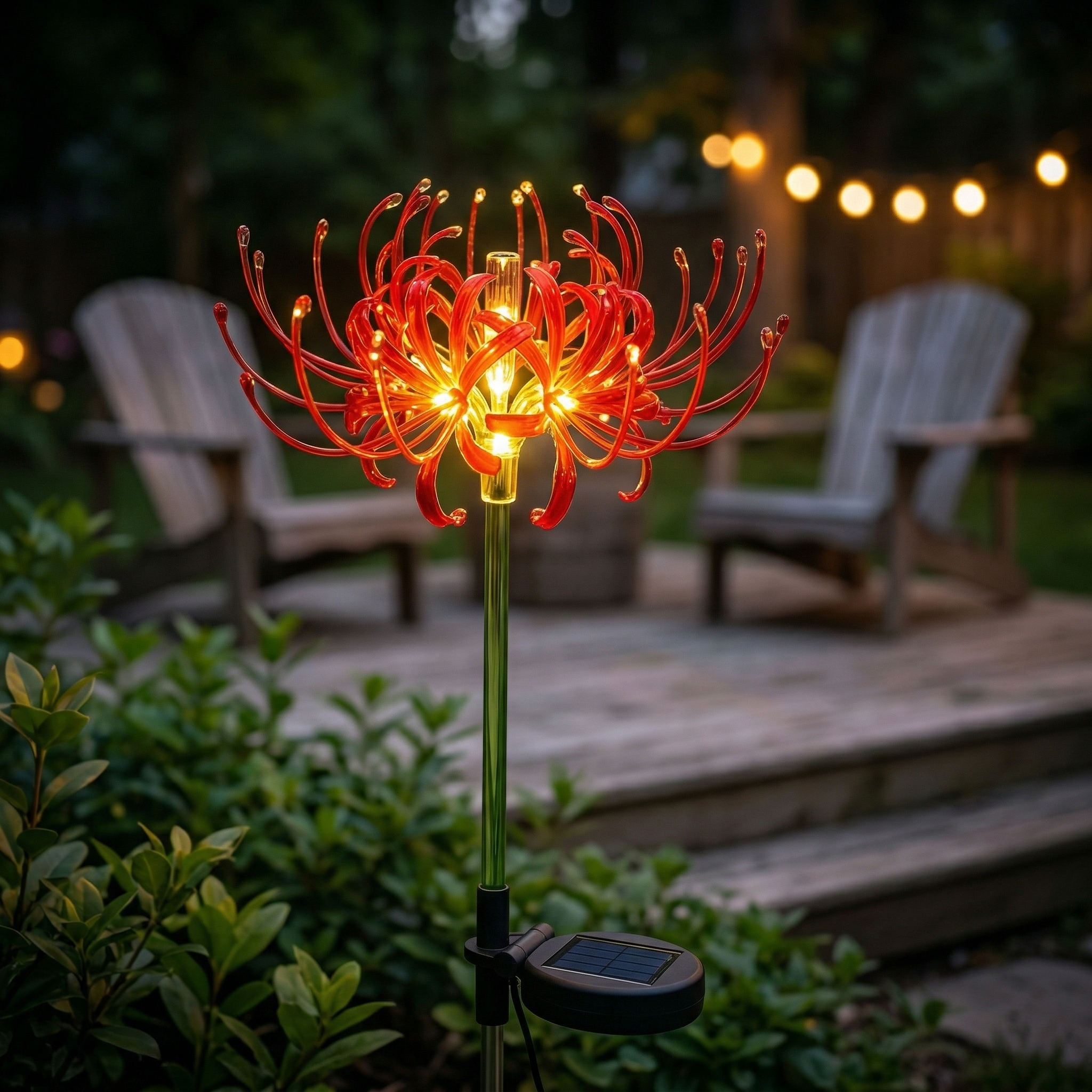 Solar Higanbana Garden Stake Light – Outdoor Garden Decor with Warm Glow