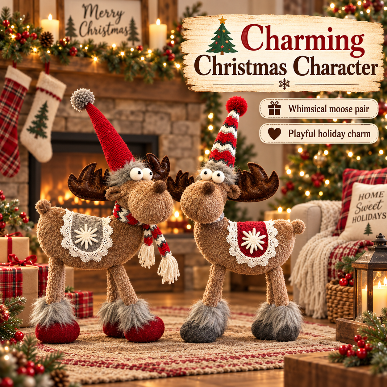 Christmas Moose Decorations 