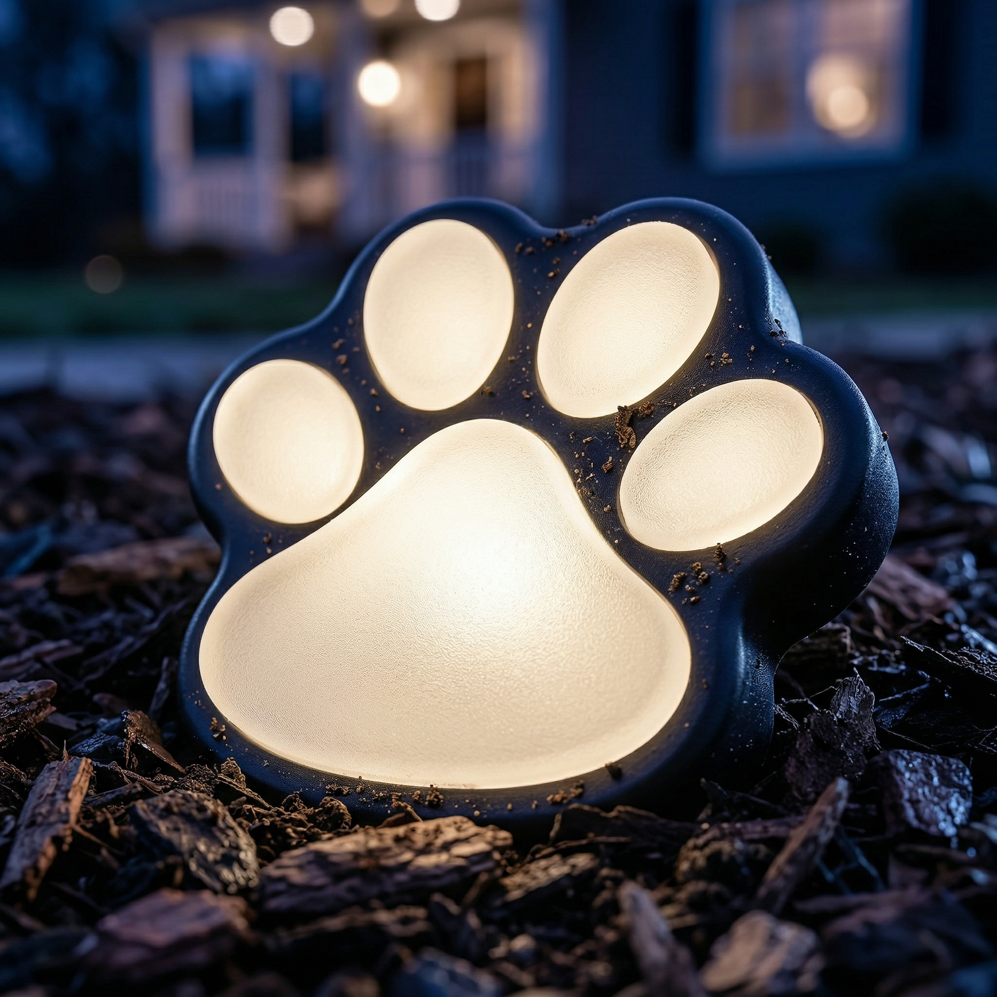 Solar Paw Print Garden Lights – Outdoor Pathway Decor