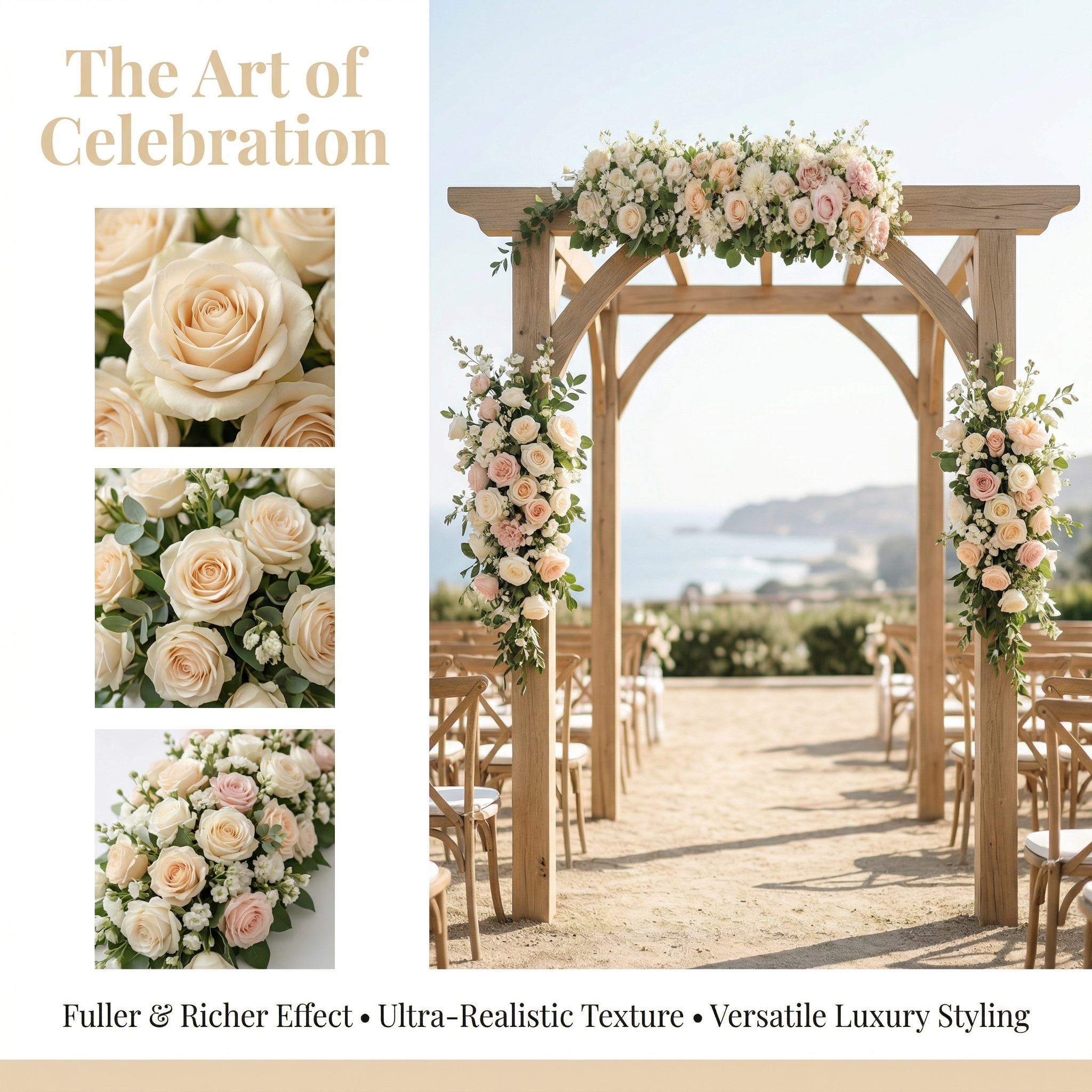 Luxury floral decorations – lifelike artificial flower arrangements 39.3in