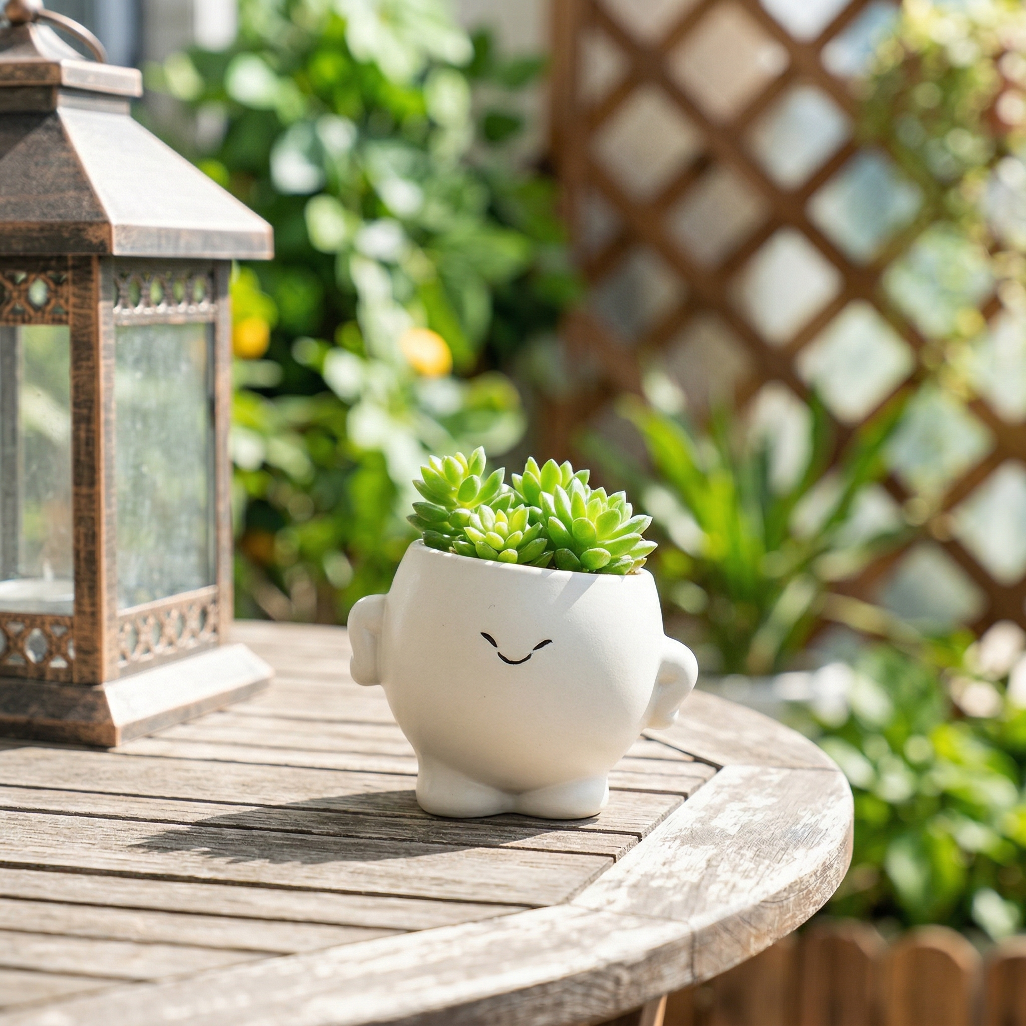 Cute Emotional Planter – Adorable Cartoon Flower Pot for Succulents & Small Plants