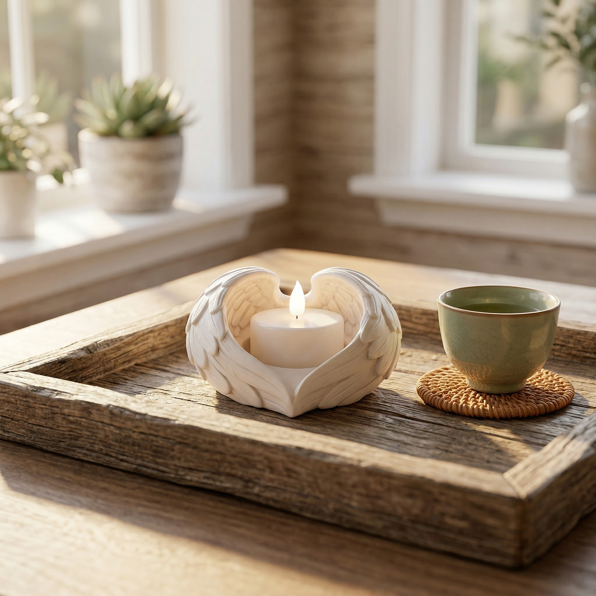 Angel Wings Candle Holder – Cozy Tealight Decor for a Warm, Peaceful Home