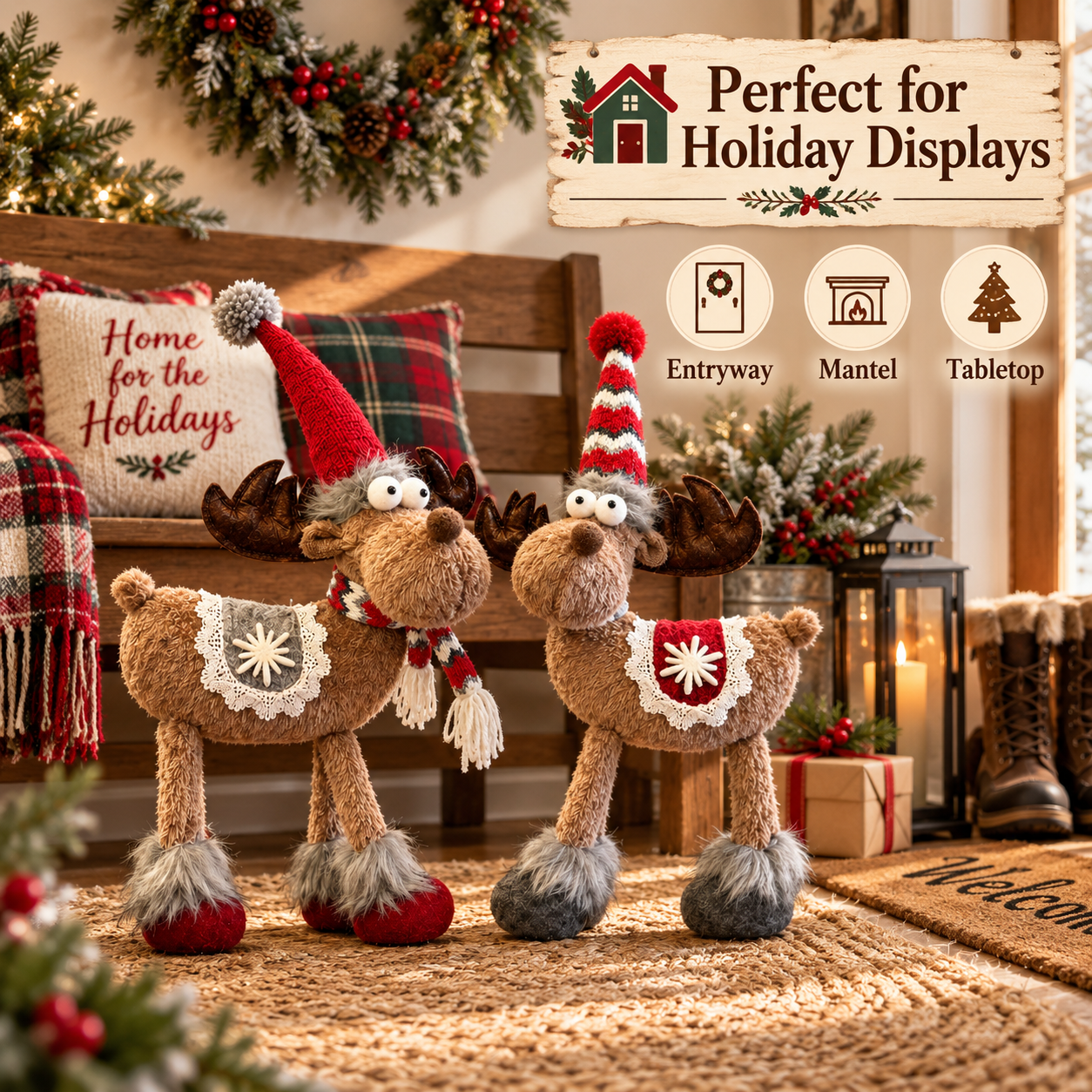 Christmas Moose Decorations 