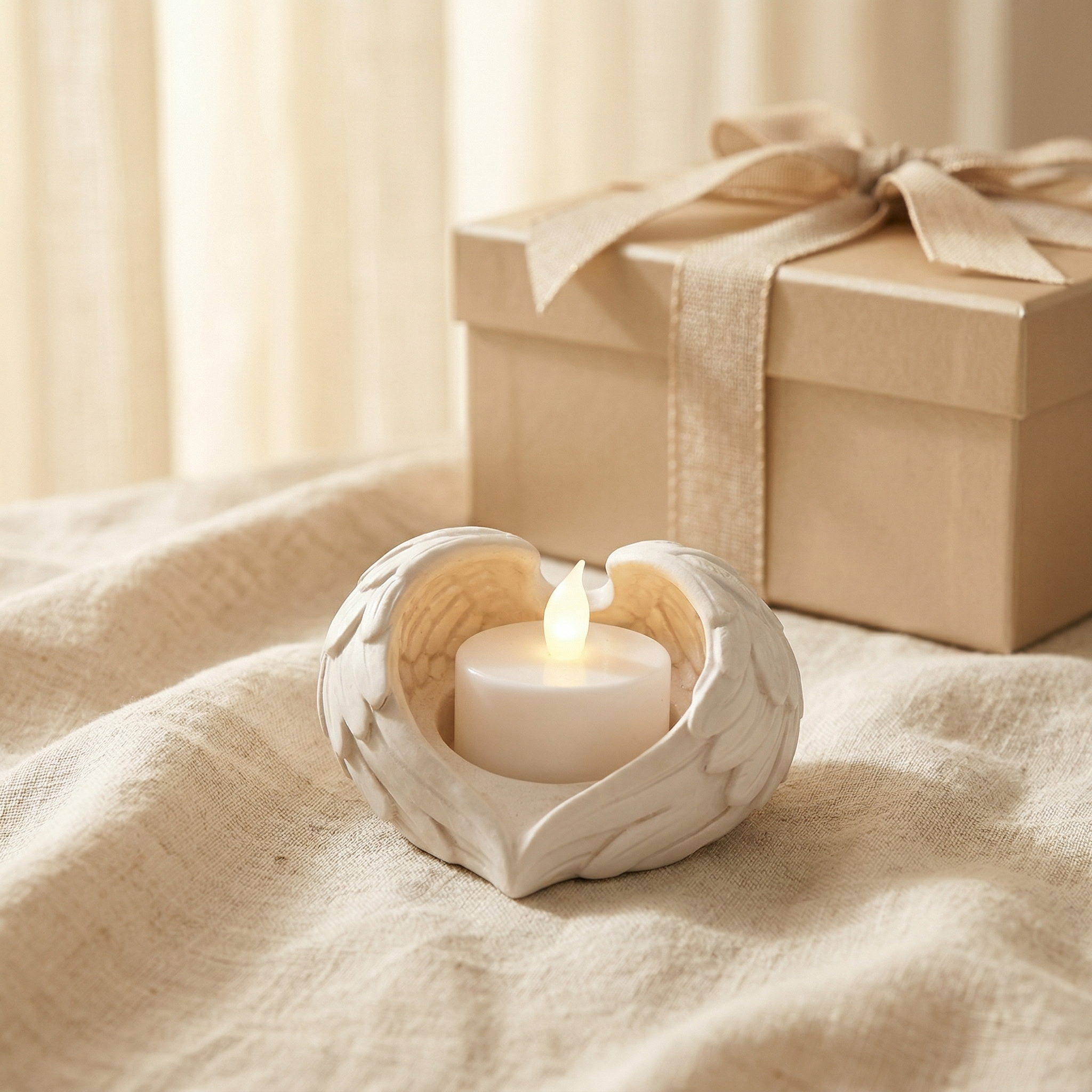 Angel Wings Candle Holder – Cozy Tealight Decor for a Warm, Peaceful Home
