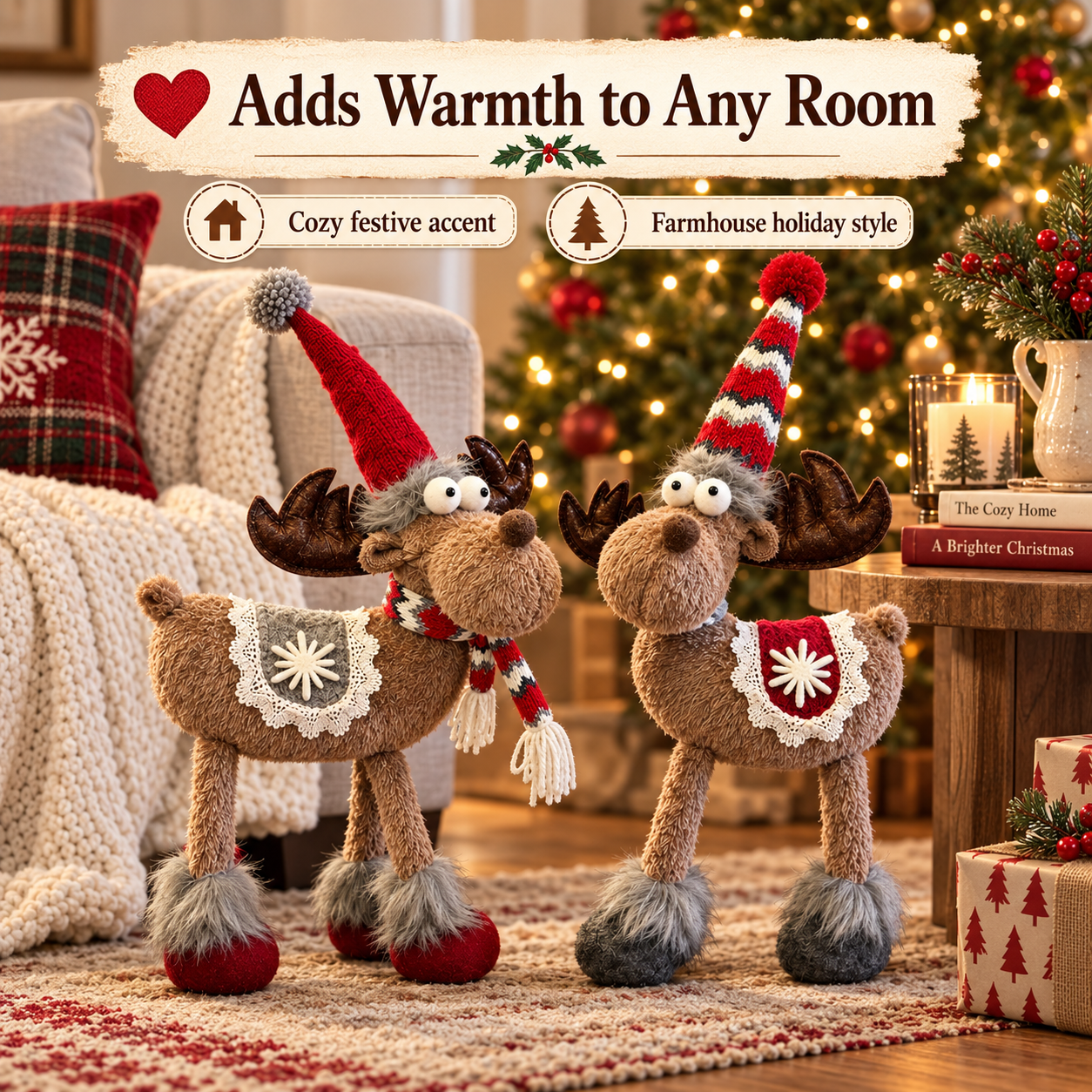 Christmas Moose Decorations 