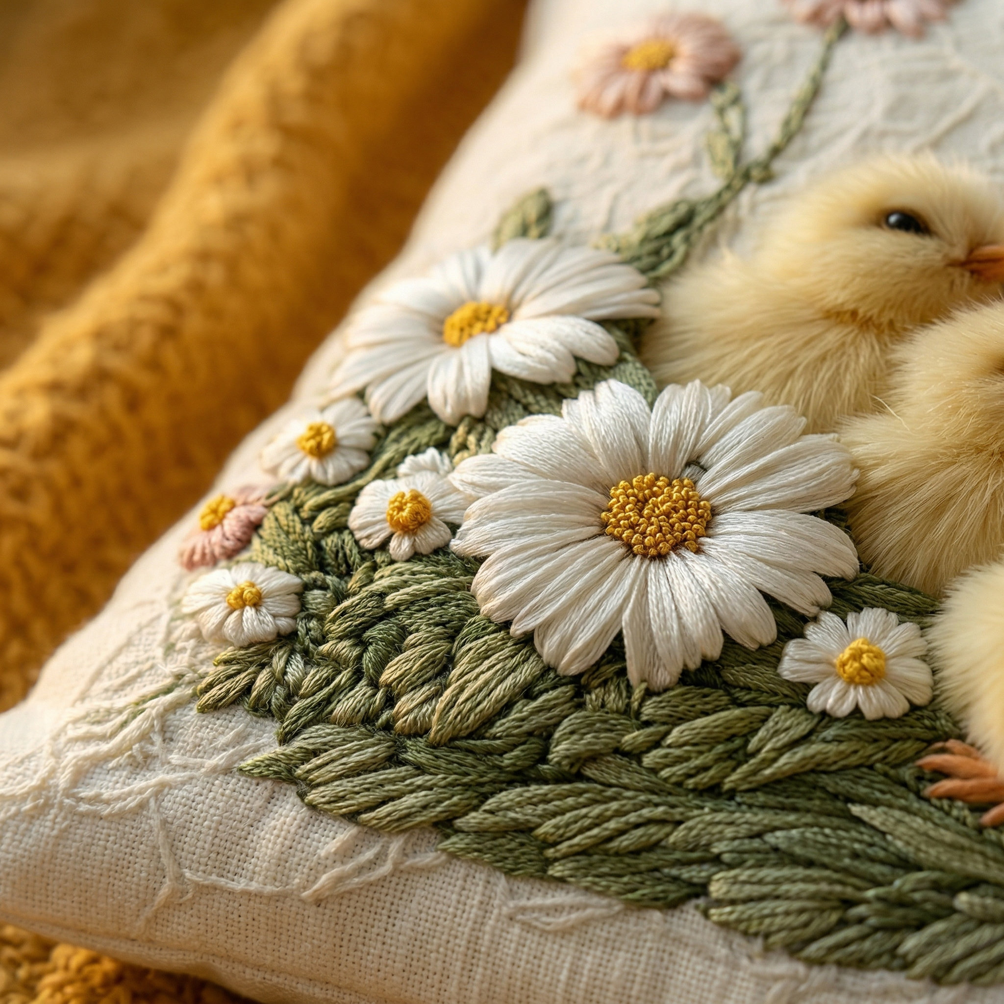 Fluffy Bunny Pillow Cover – Cozy Easter Spring Farmhouse Decor