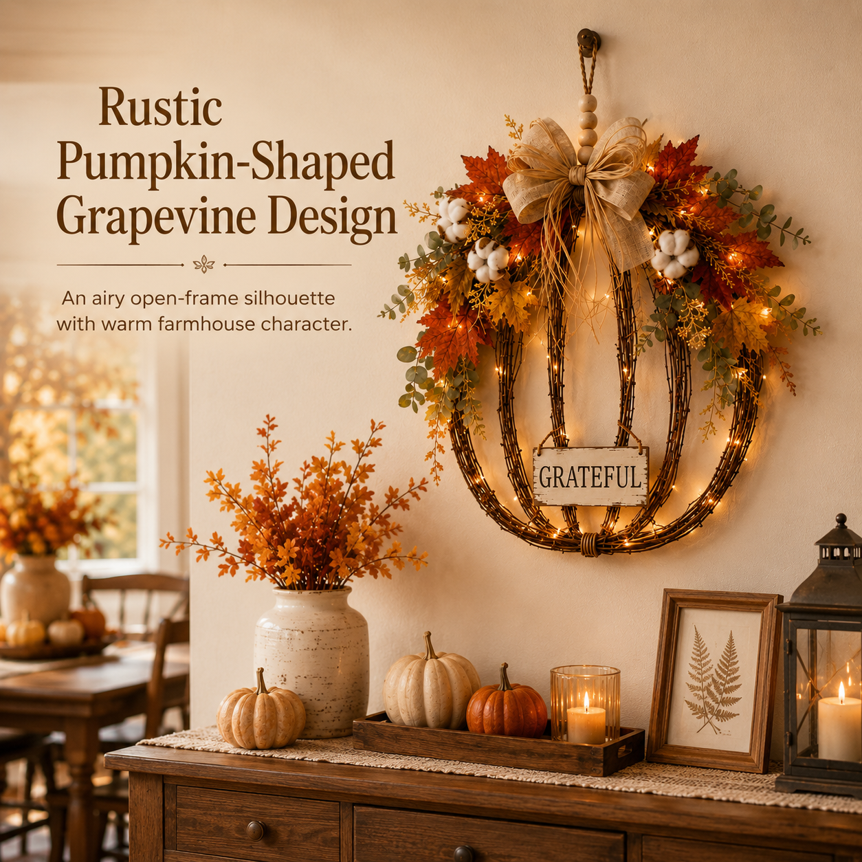 Fall Pumpkin Door Hanging Decor