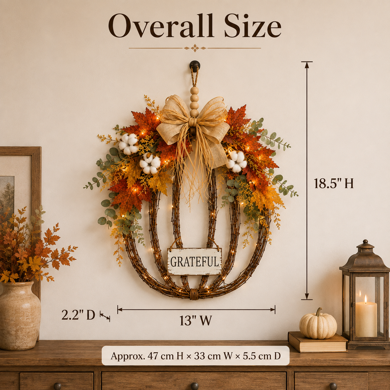 Fall Pumpkin Door Hanging Decor