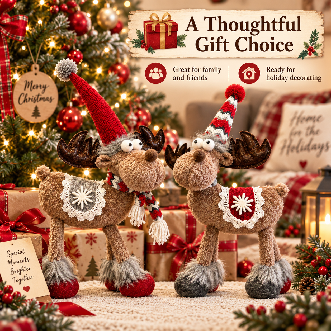 Christmas Moose Decorations 