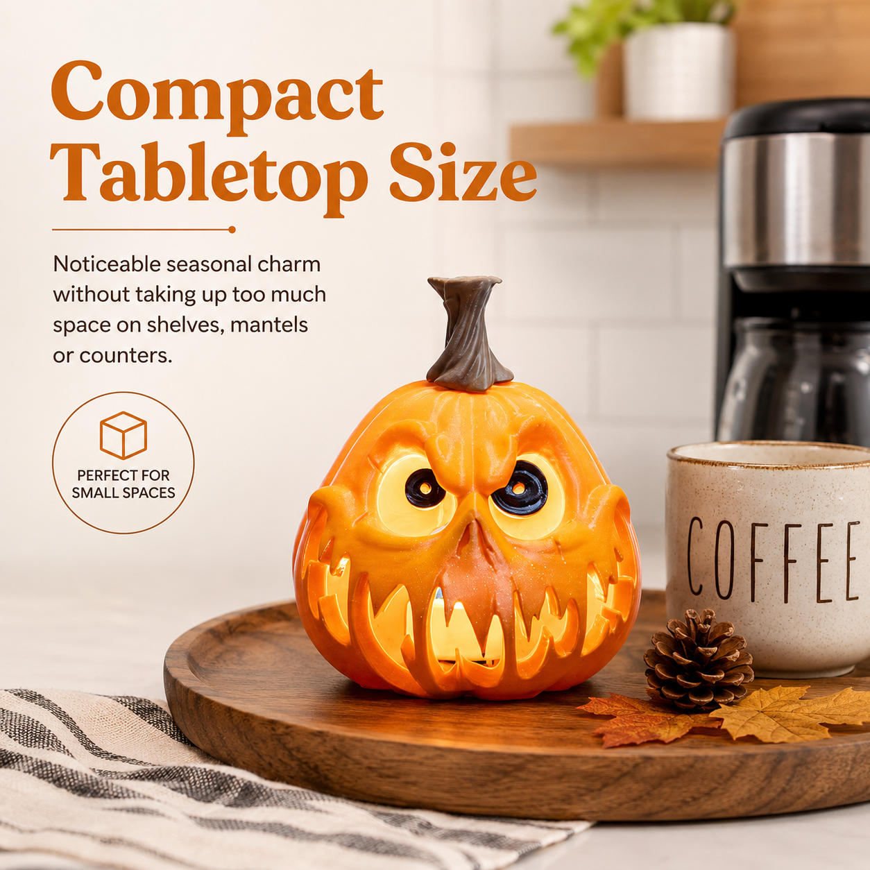 Lighted Halloween Pumpkin Tabletop Decor
