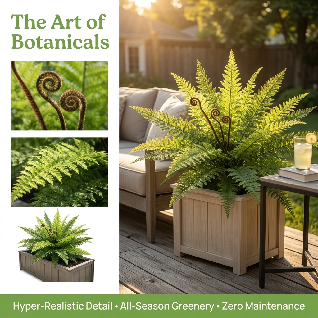 Large 3-Head Persian Leaf Fern Plant