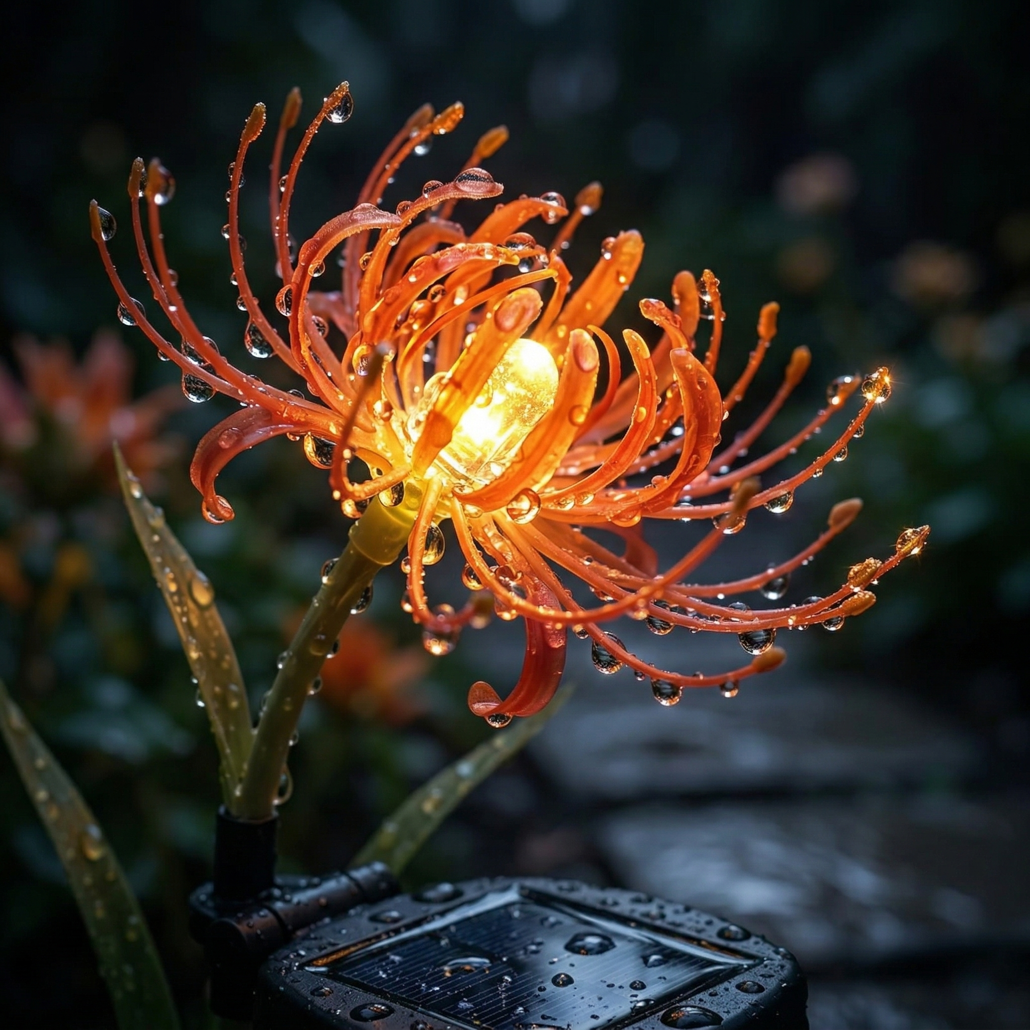 Solar Higanbana Garden Stake Light – Outdoor Garden Decor with Warm Glow