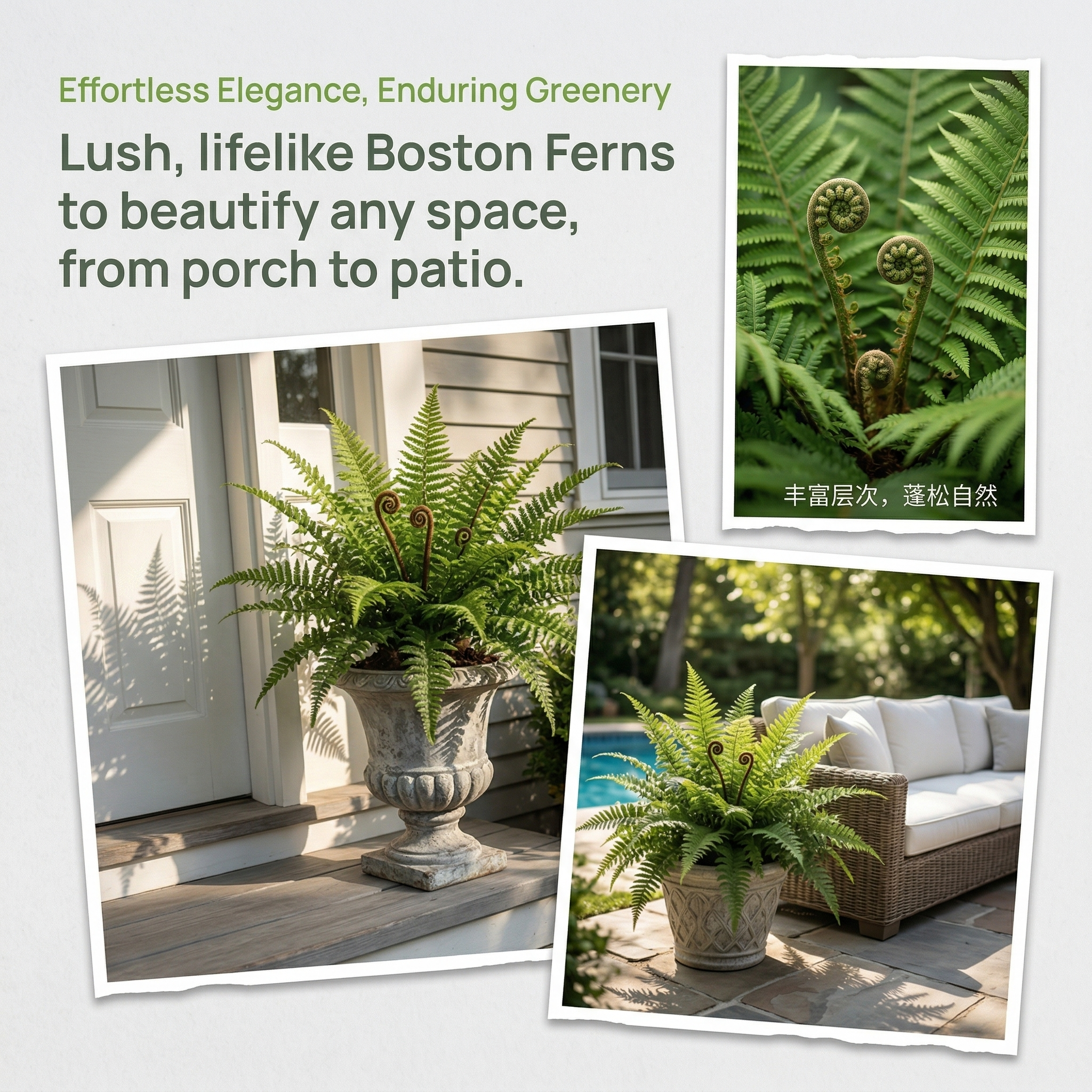 Large 3-Head Persian Leaf Fern Plant