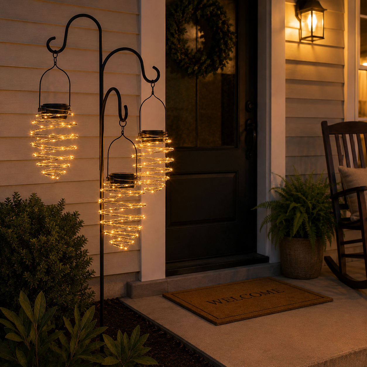 Solar Spiral Hanging Light