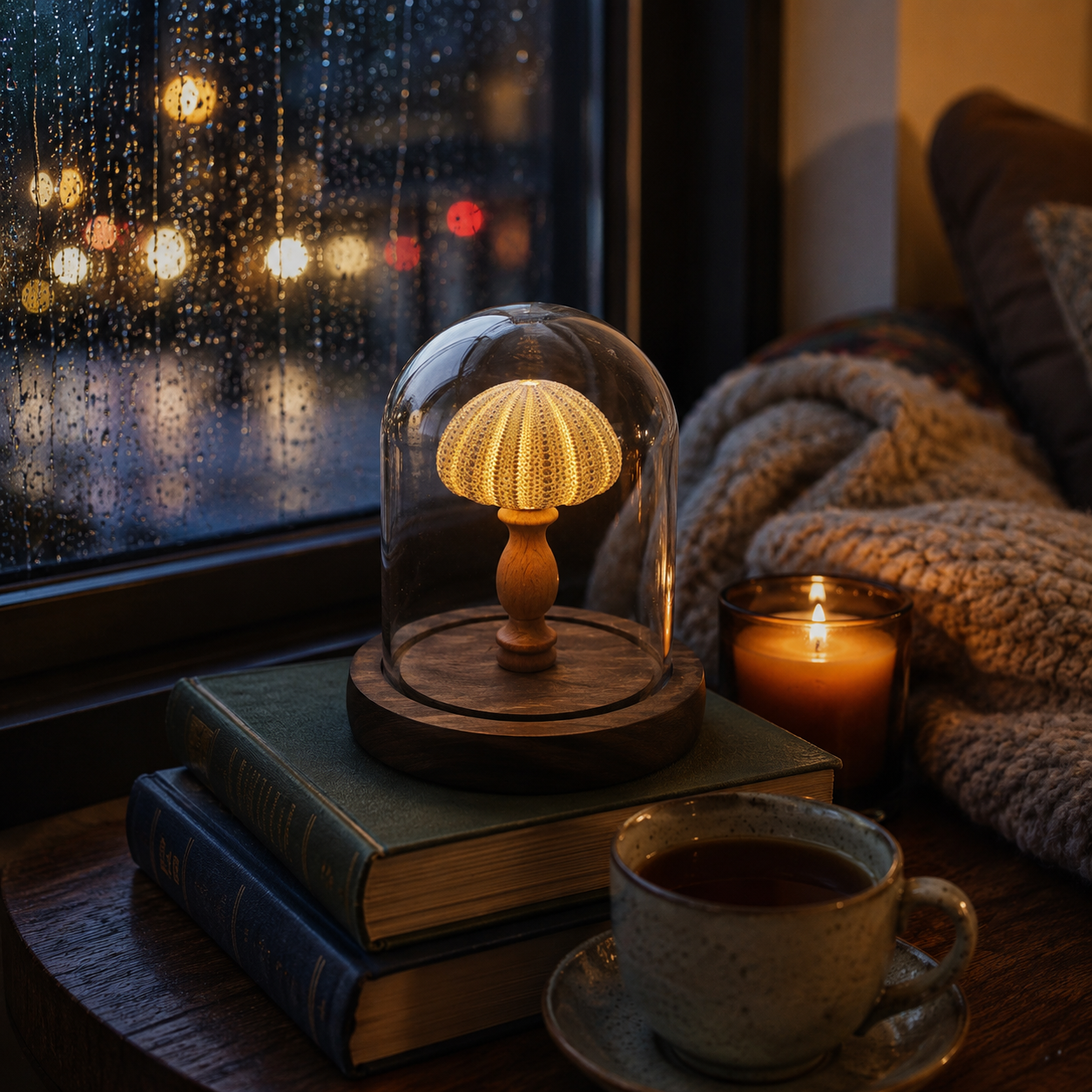 Ocean Shell Dome Night Light Decor