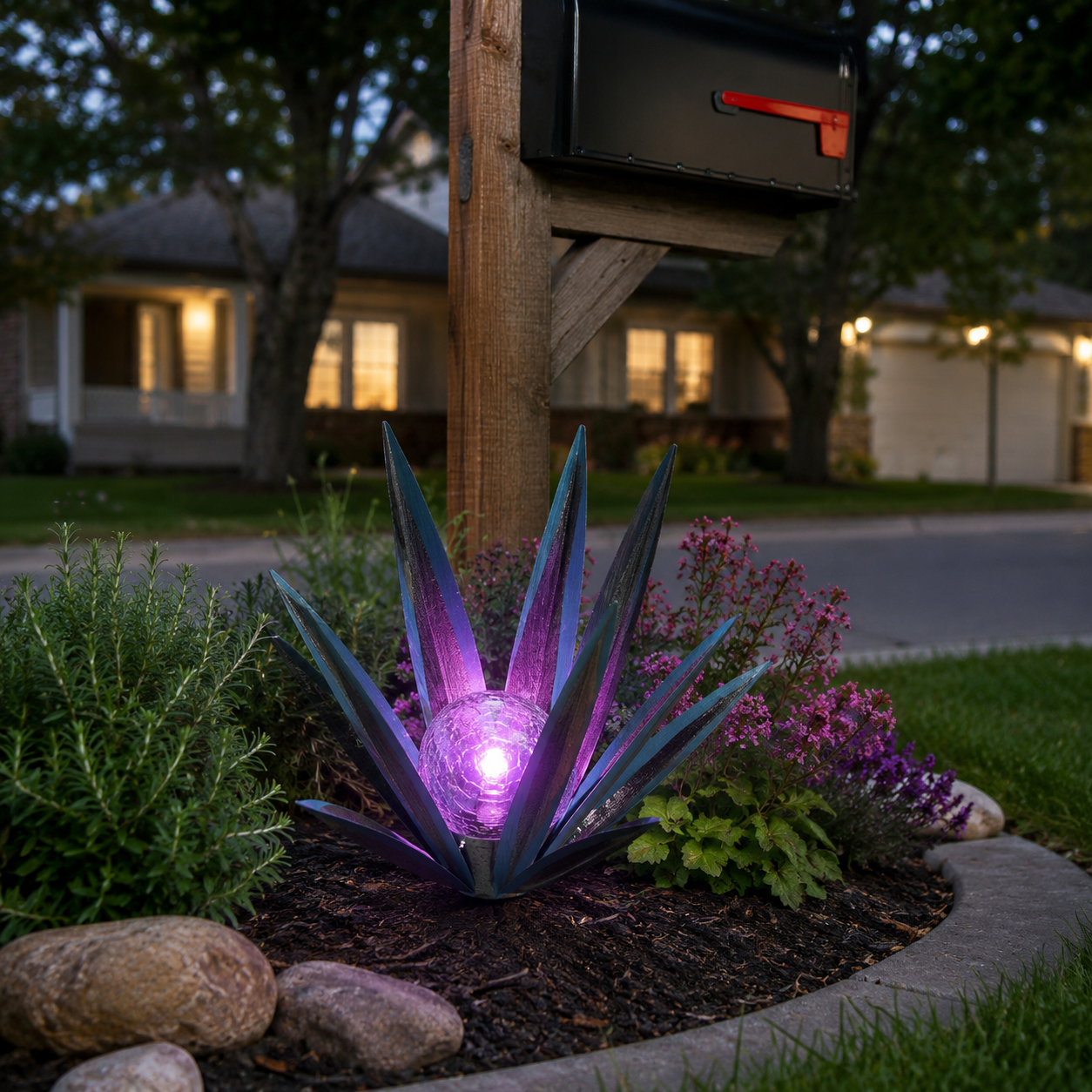Solar Agave Garden Stake Light