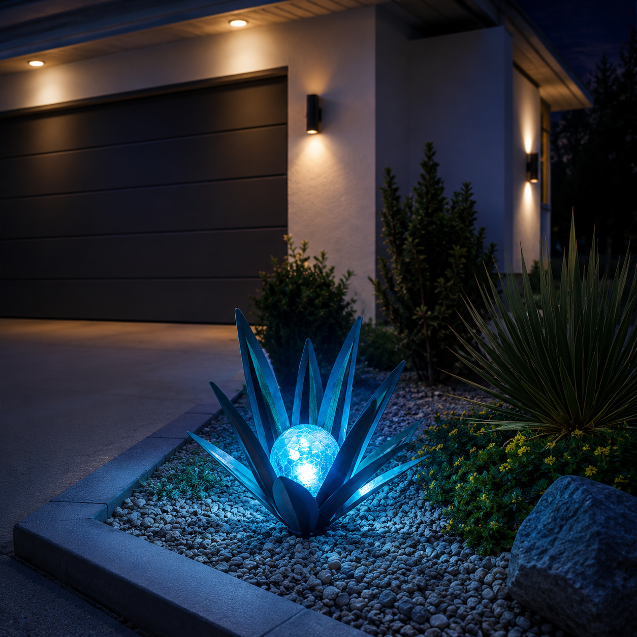 Solar Agave Garden Stake Light