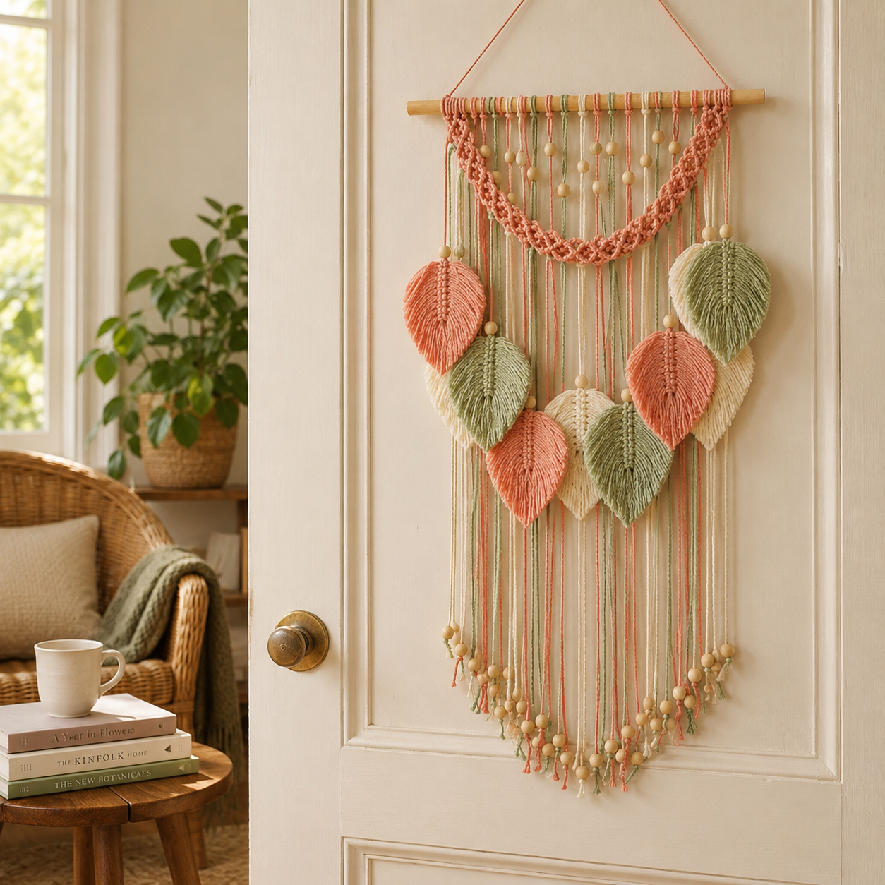 Botanical Leaf Macramé Wall Hanging