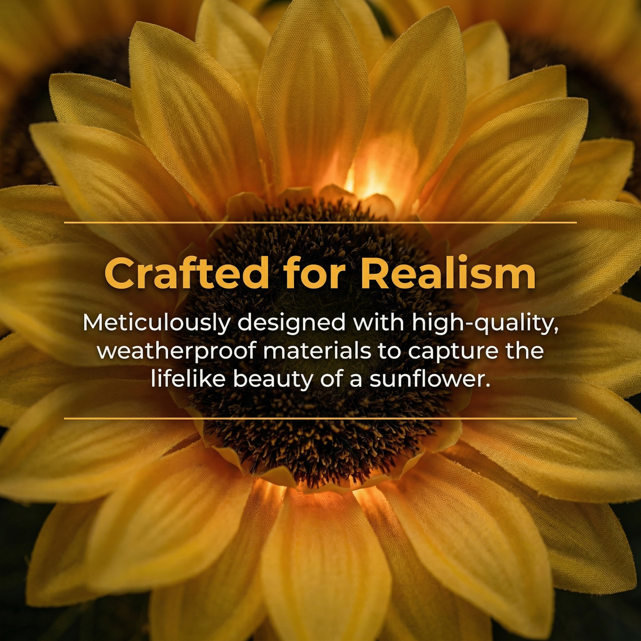 Solar Sunflower Stake Lights – 6-Head Glowing Garden Pathway Decor