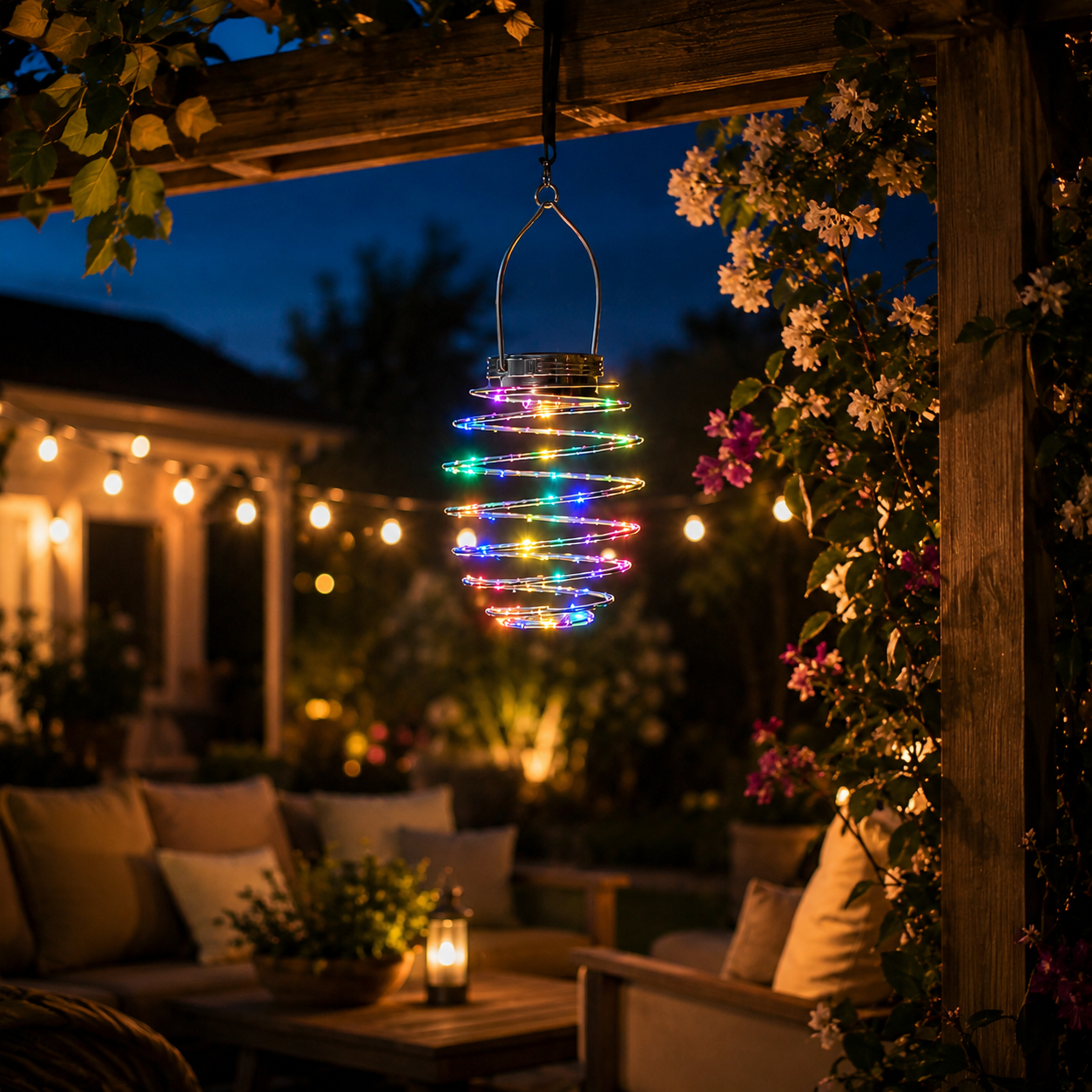 Solar Spiral Hanging Light